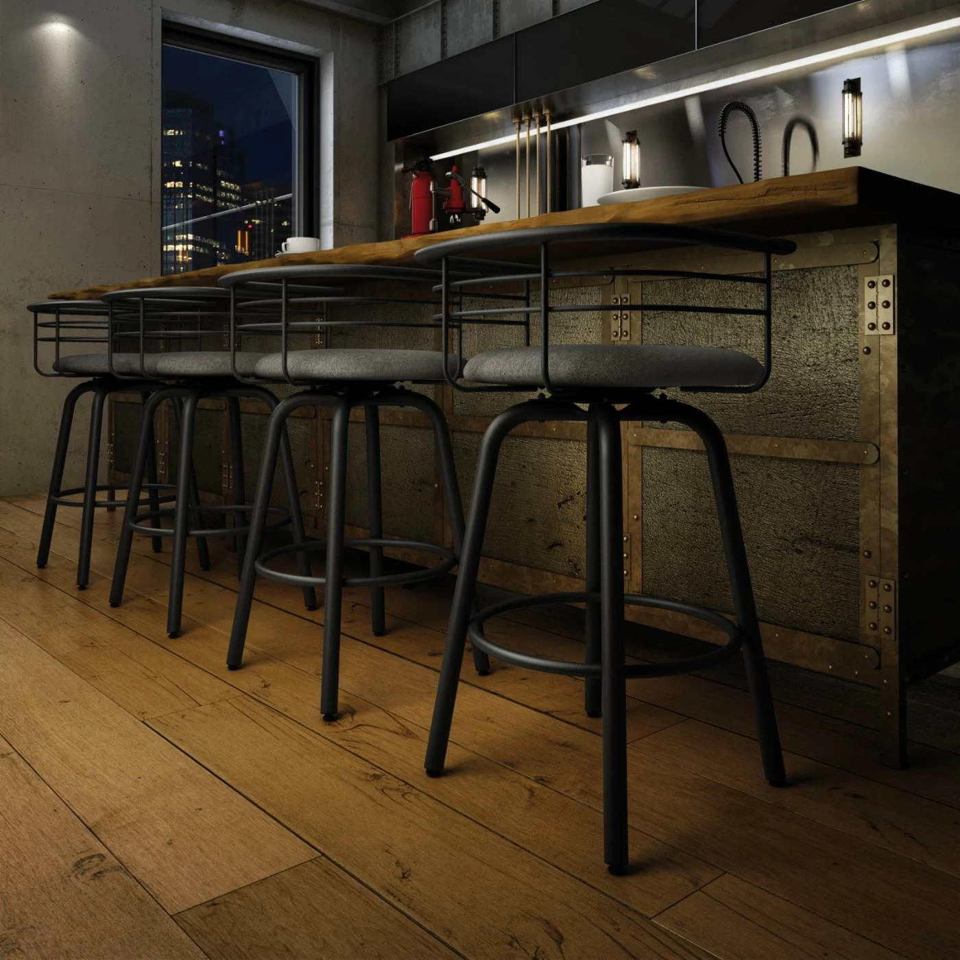 New β€οΈ Counter Height Stools Amisco Turbo 27 In. Swivel Counter Stool π - Image 4