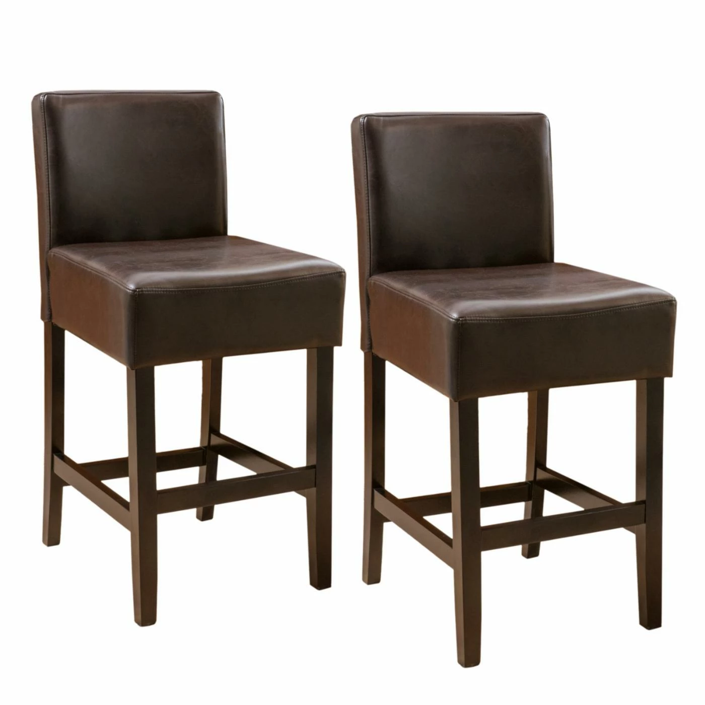 Deals 𧨠Best Selling Home Counter Height Stools Natalie Leather Counter Stool - Set Of 2 π - Image 4