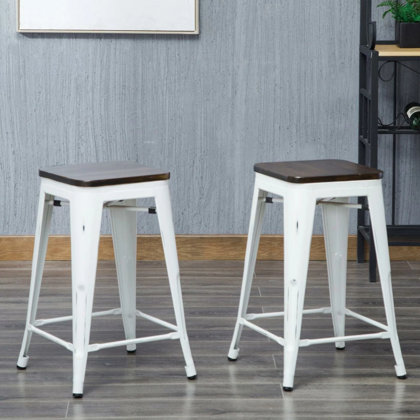 Best Sale π Carolina Chair & Table Co. Counter Height Stools Carolina Chair & Table Co. Truett 24 In. Square Backless Counter Stool - Set Of 2 π - Image 4