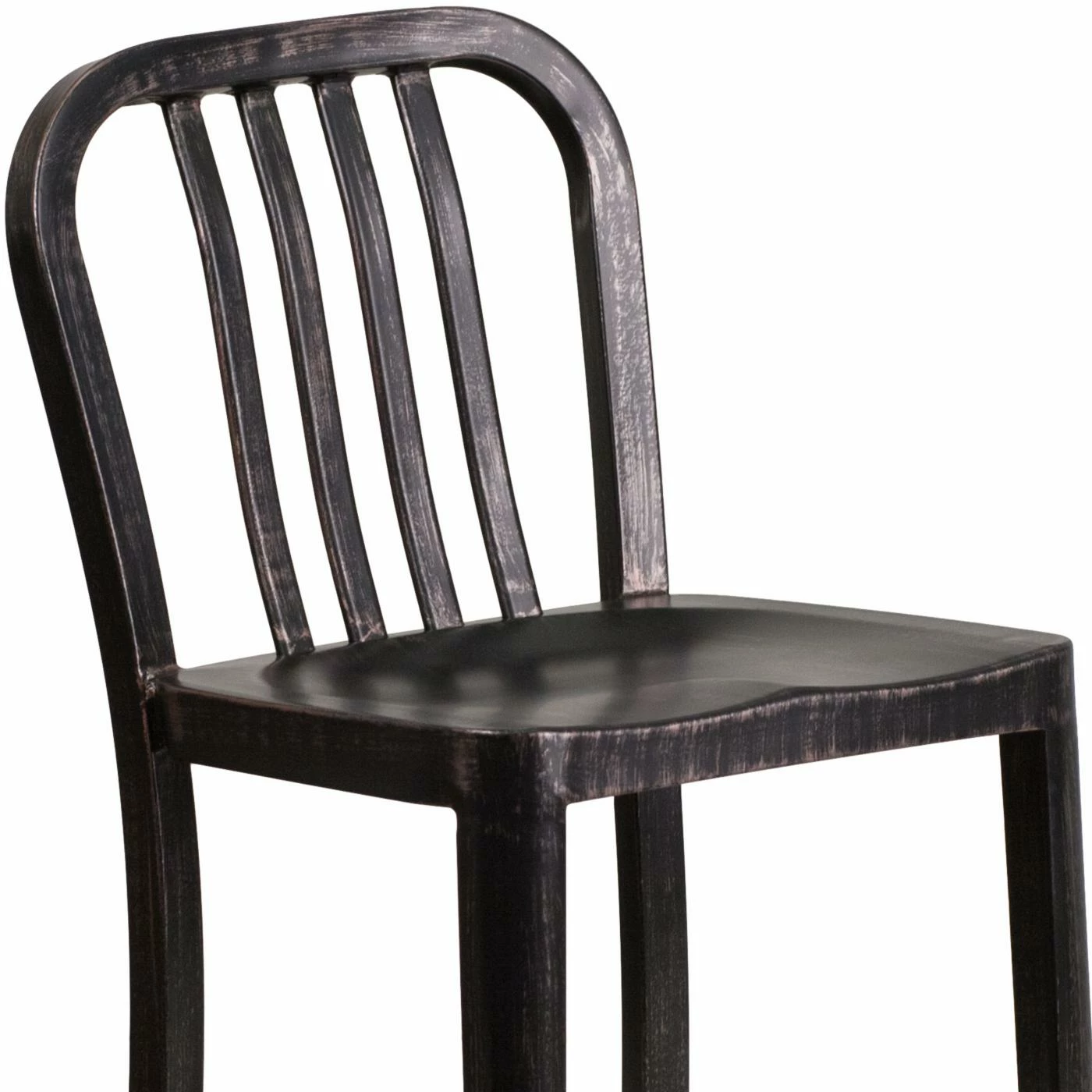 Best deal π Counter Height Stools Flash Furniture 24 In. Metal Indoor-Outdoor Counter Height Stool With Slat Back π - Image 4