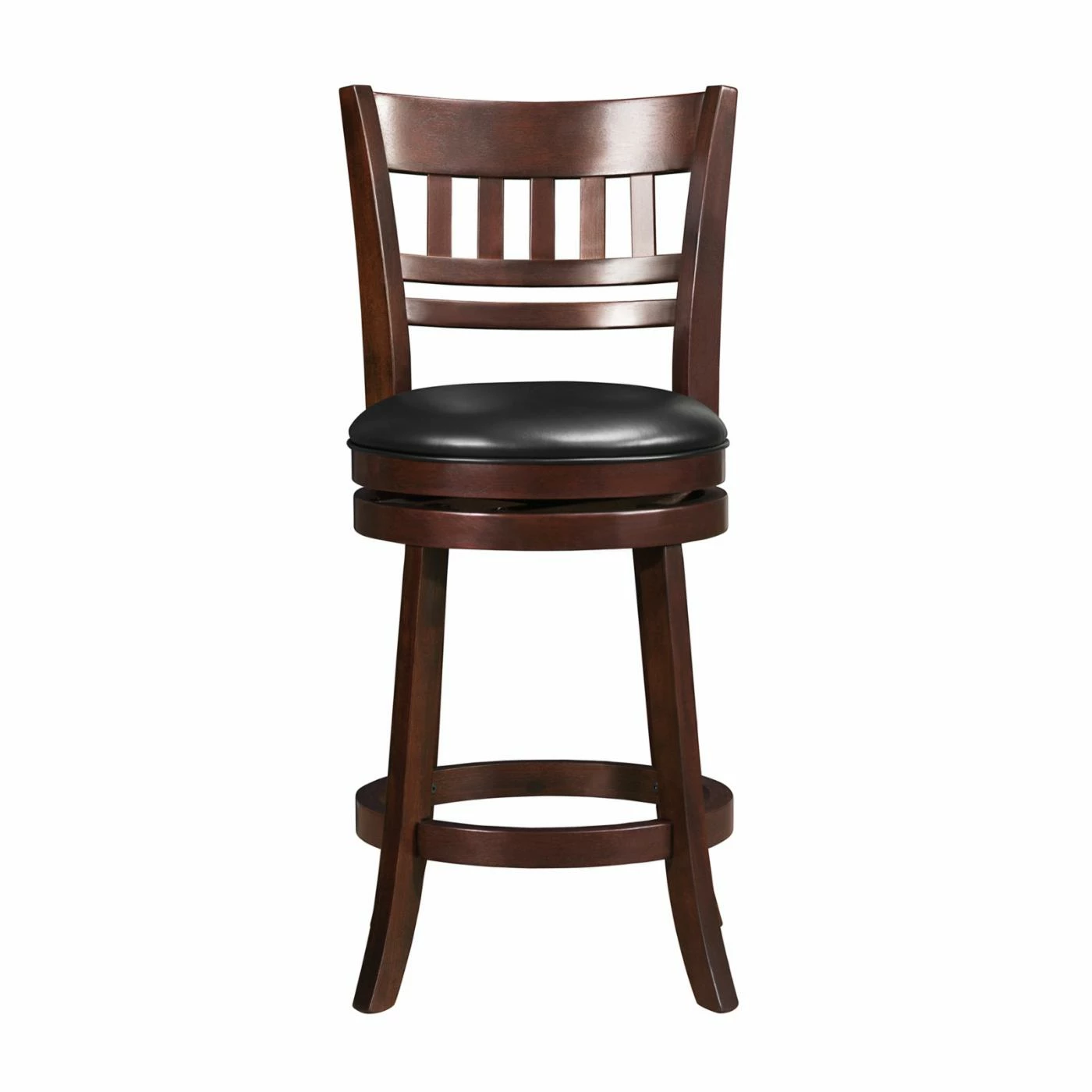 Best Sale π Counter Height Stools Weston Home Edmond Fence-Back Swivel Counter Stool π - Image 4