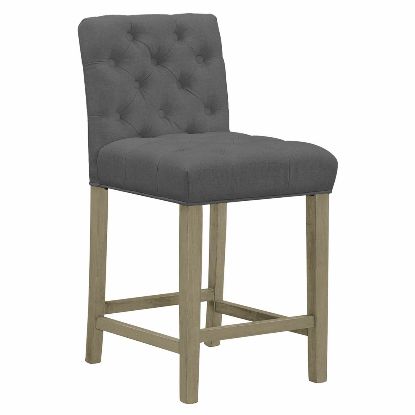 Discount π― Counter Height Stools Glamour Home Alee Grey Tufted 24 In. Counter Stool - Set Of 2 π - Image 3