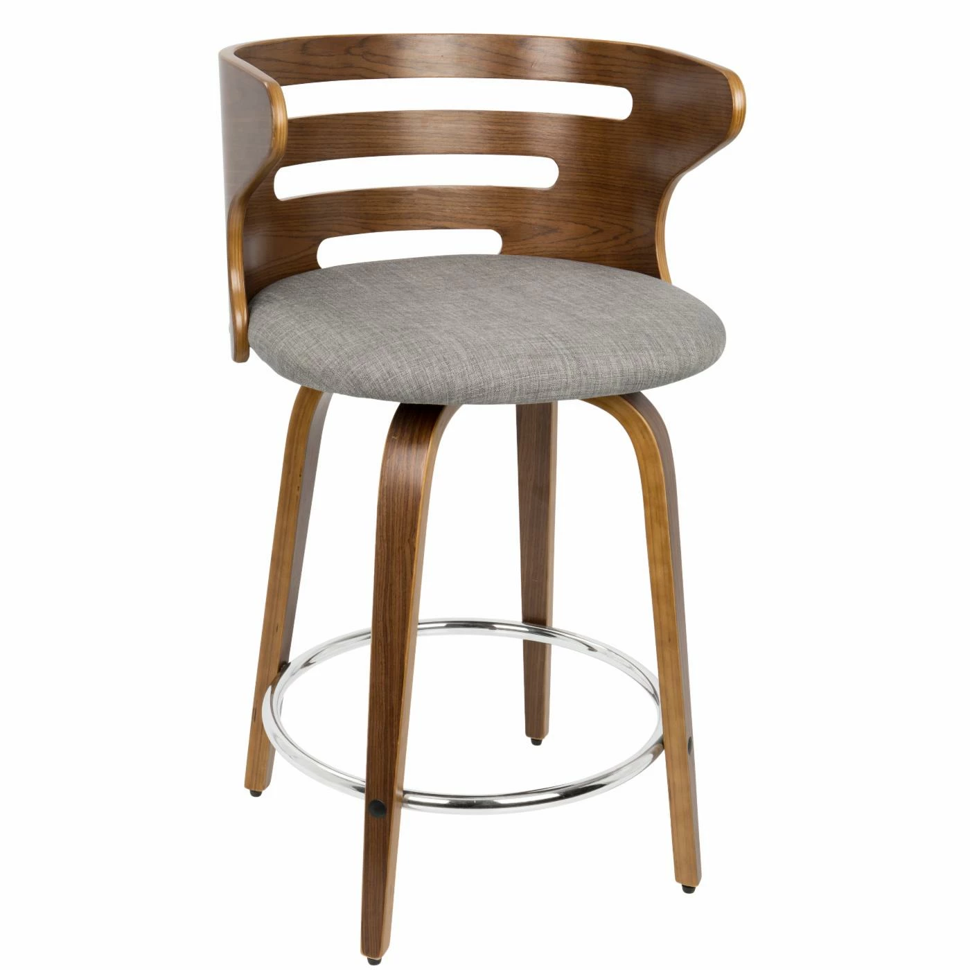 Best Sale π― Counter Height Stools LumiSource Cosini 24 In. Mid-Century Modern Counter Stool With Swivel - Set Of 2 𧨠- Image 4