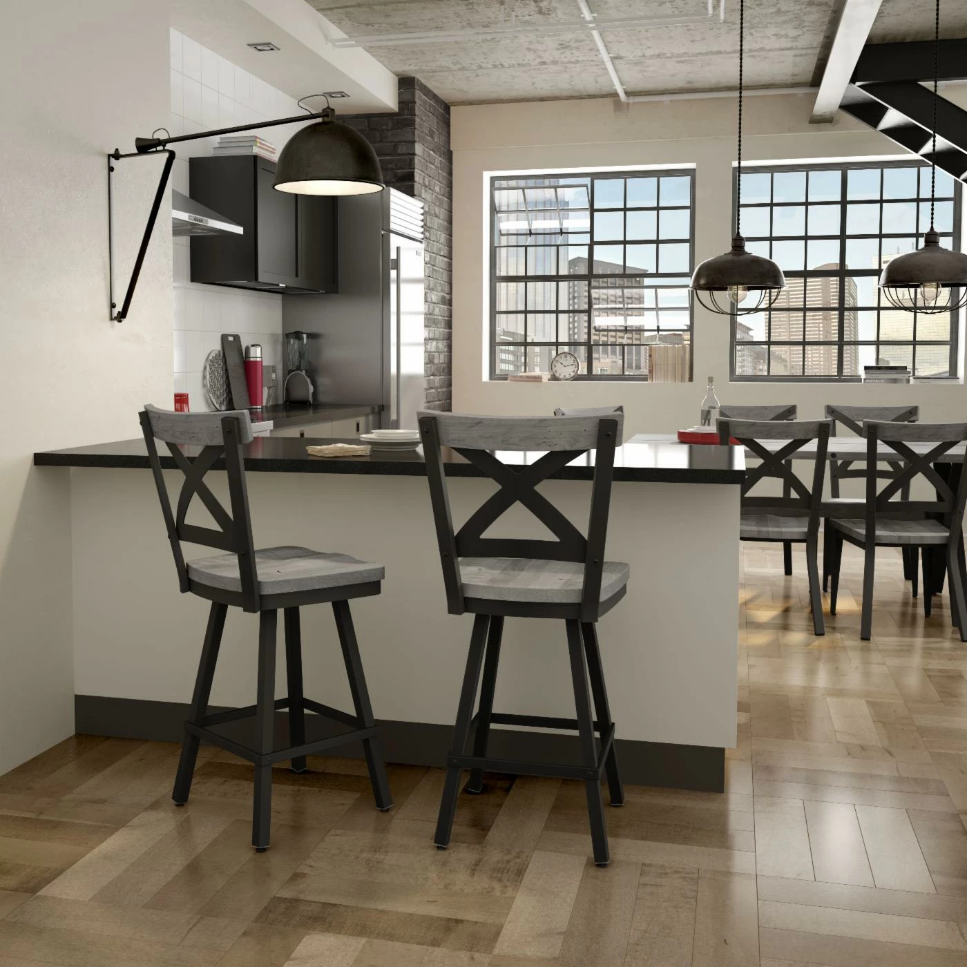 Best reviews of β Counter Height Stools Amisco Jasper 25 In. Swivel Counter Stool π - Image 6