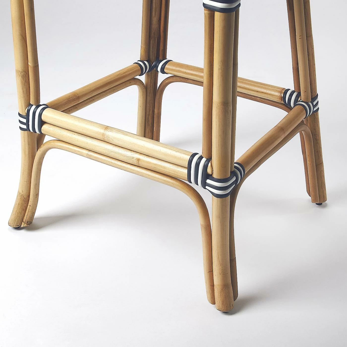 New π Counter Height Stools Butler Specialty Lila 28 In. Stripe Rattan Counter Stool π₯° - Image 6