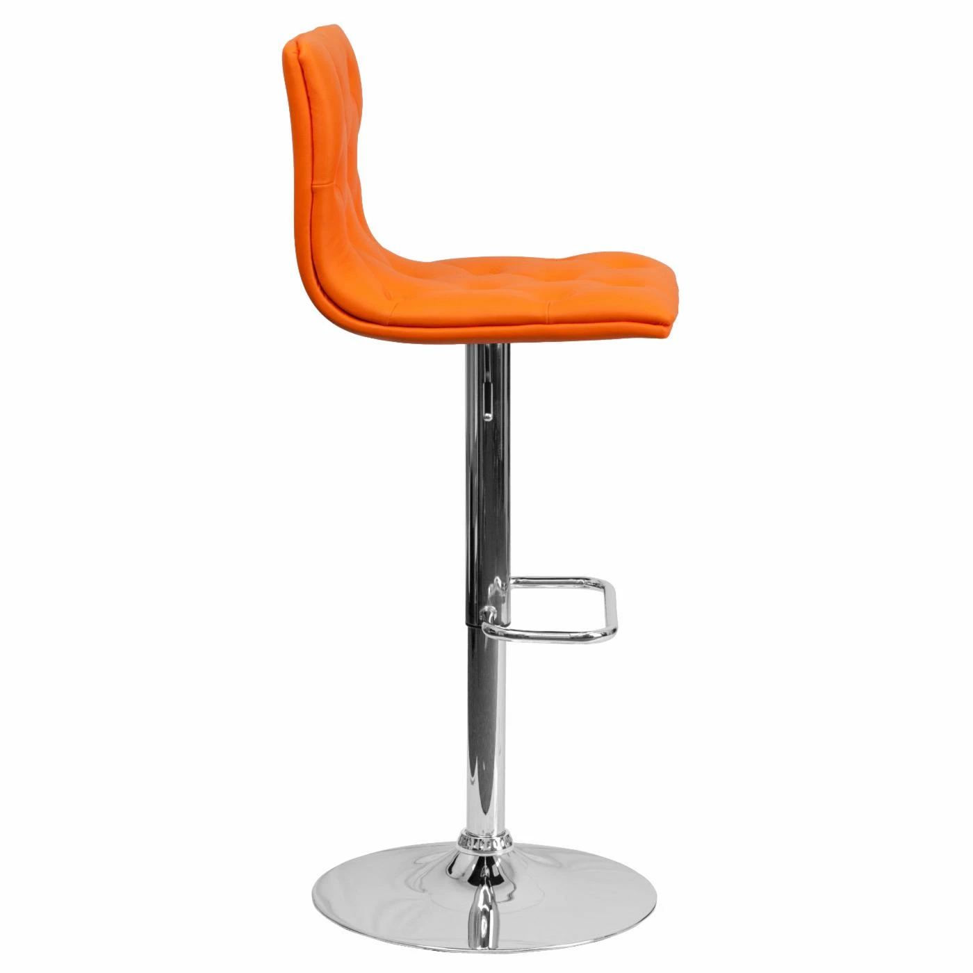 Wholesale β Counter Height Stools Flash Furniture Contemporary Button Tufted Adjustable Bar Stool With Chrome Base π - Image 6