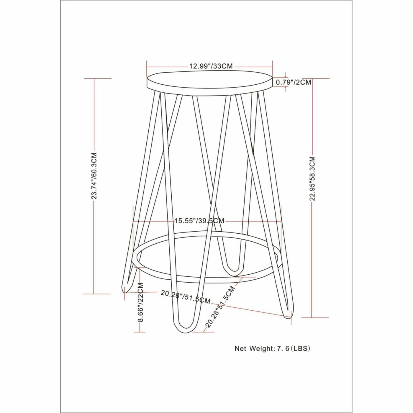 New π Brooklyn & Max Counter Height Stools Brooklyn + Max Webster 24 In. Backless Counter Stool π― - Image 6