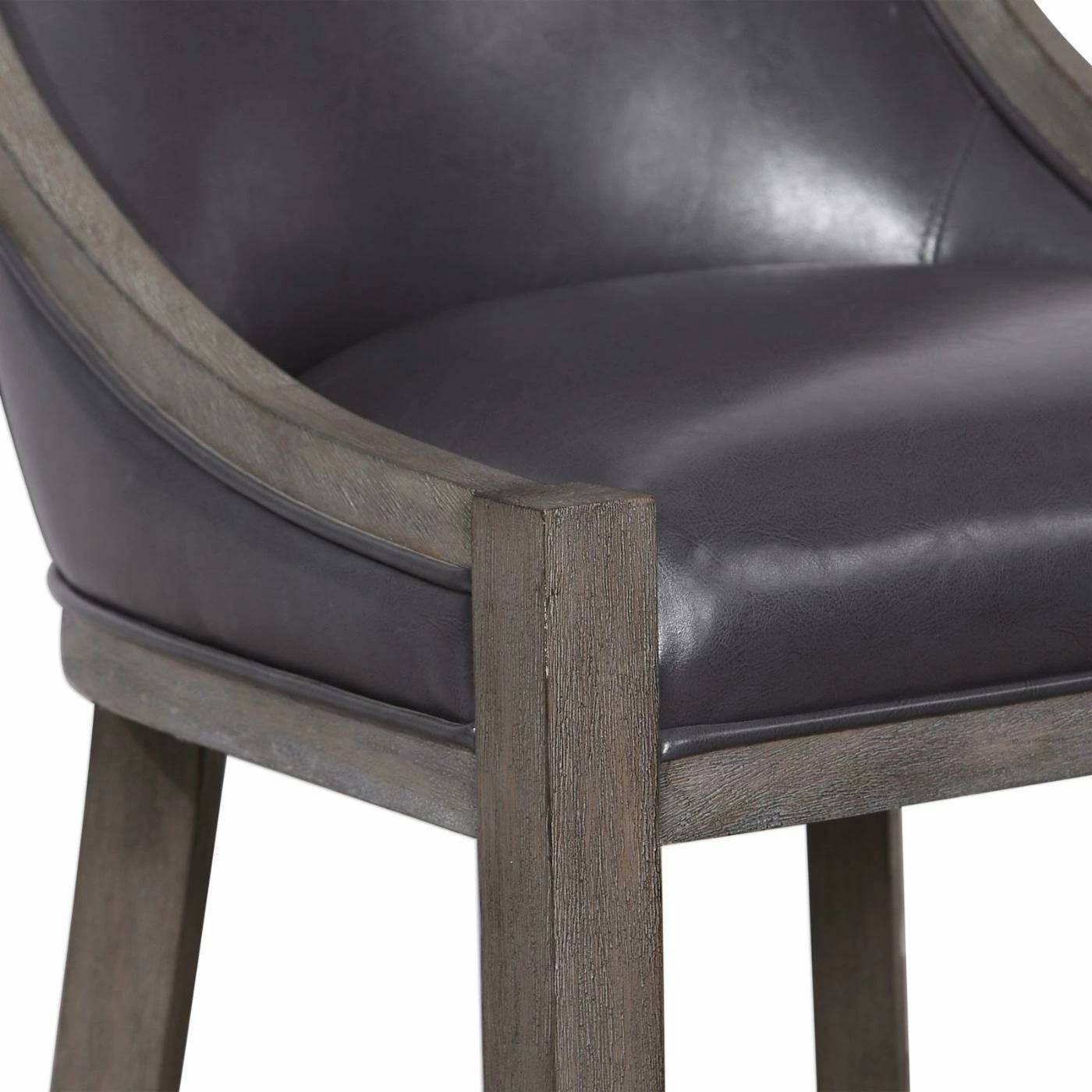 New π Counter Height Stools Uttermost Elowen 26 In. Leather Counter Stool π - Image 6