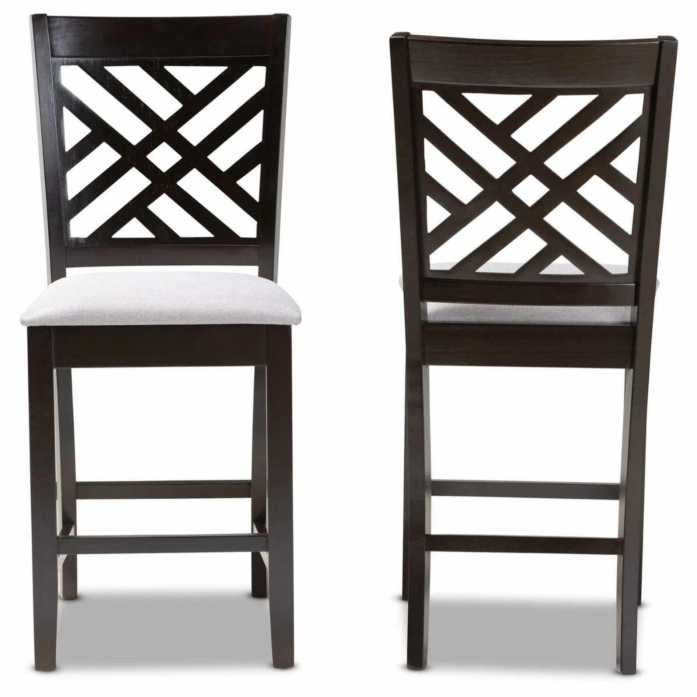 Best deal 𧨠Counter Height Stools Baxton Studio Caron 25 In. Upholstered Counter Height Chair - Set Of 2 π - Image 6