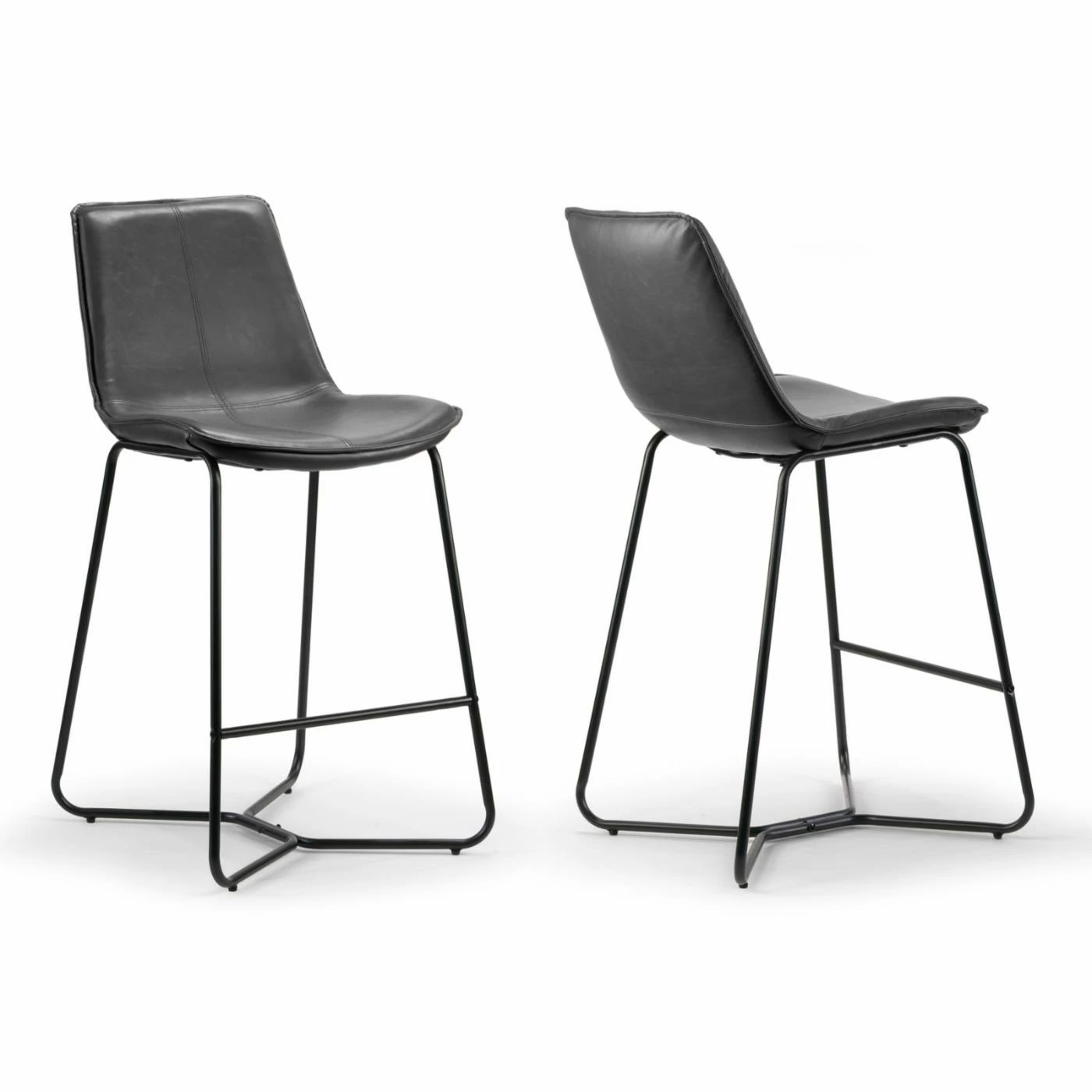 Buy π Counter Height Stools Glamour Home Amery 25.75 In. Faux Leather Counter Stool - Set Of 2 β - Image 7