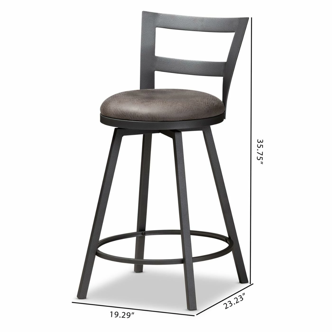 Wholesale π Counter Height Stools Baxton Studio Arjean 26 In. Counter Stool - Set Of 2 π - Image 7