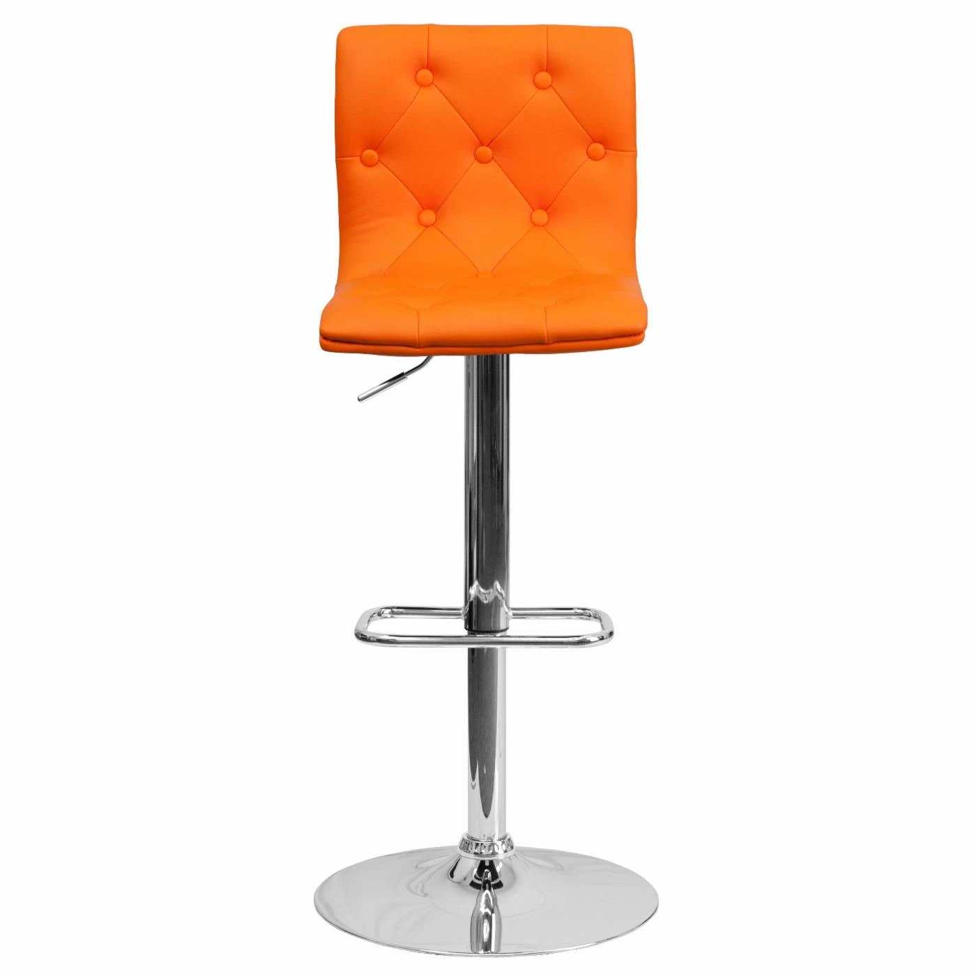 Wholesale β Counter Height Stools Flash Furniture Contemporary Button Tufted Adjustable Bar Stool With Chrome Base π - Image 8