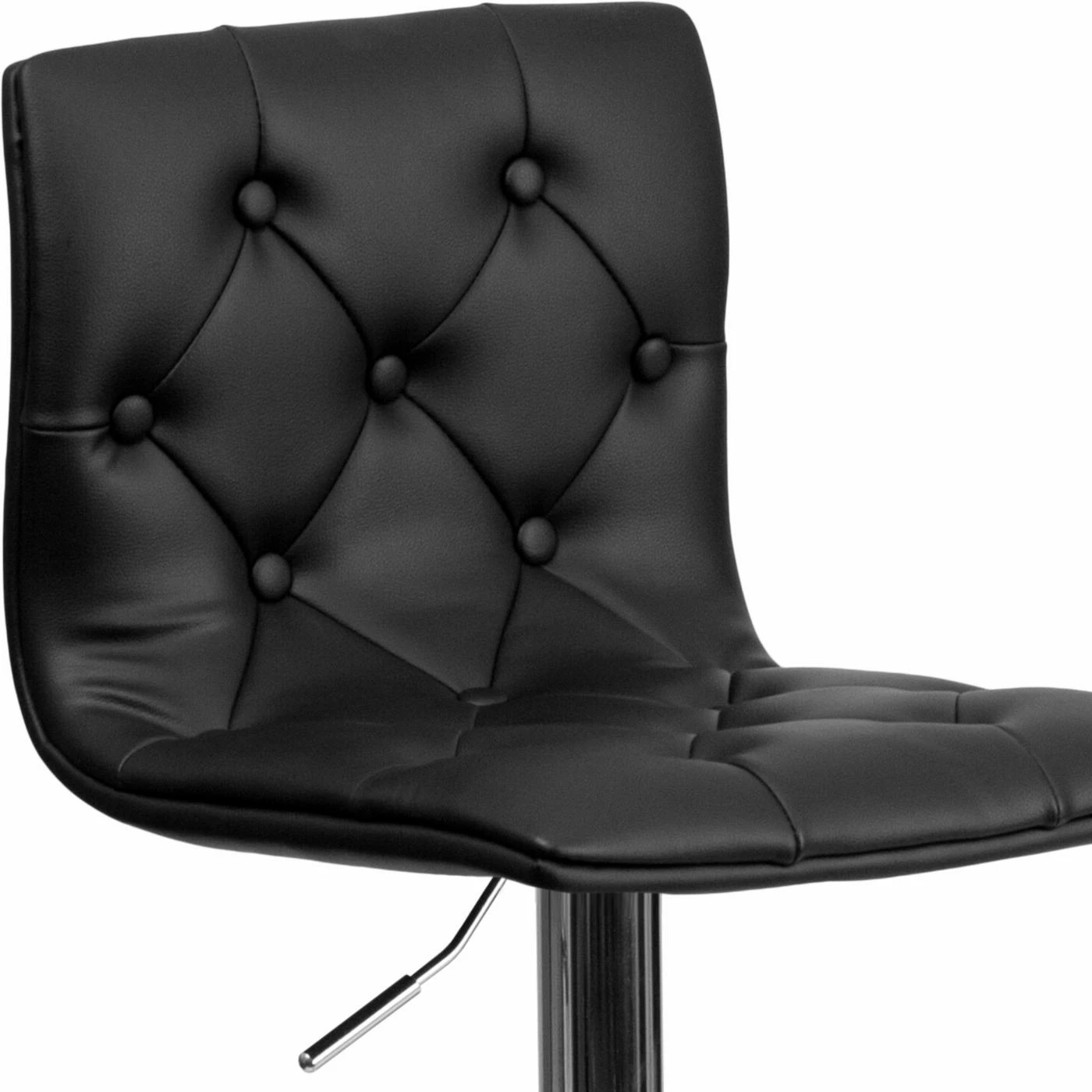 Wholesale β Counter Height Stools Flash Furniture Contemporary Button Tufted Adjustable Bar Stool With Chrome Base π - Image 9