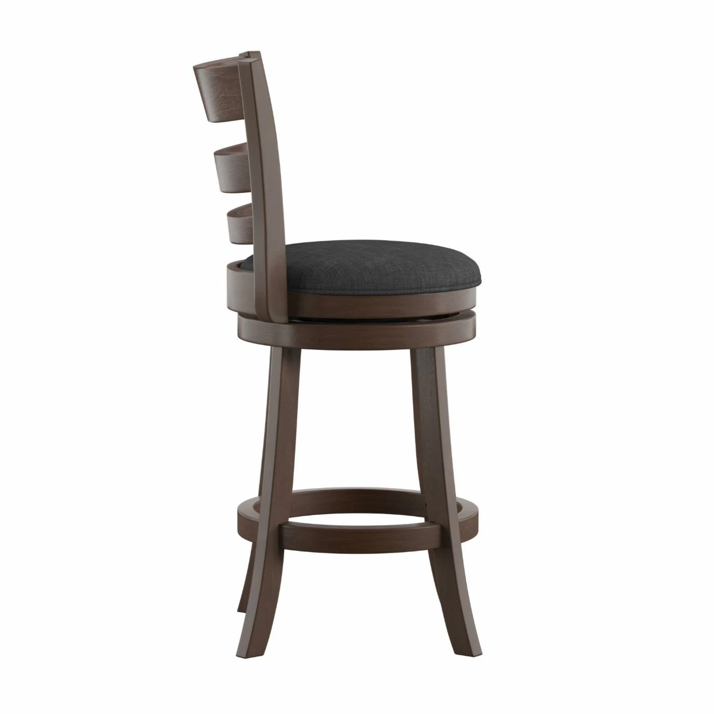 Best Sale π₯ Counter Height Stools Weston Home Edmond Collection 24H In. Swivel Counter Height Stool - Ladder Back Design π - Image 9