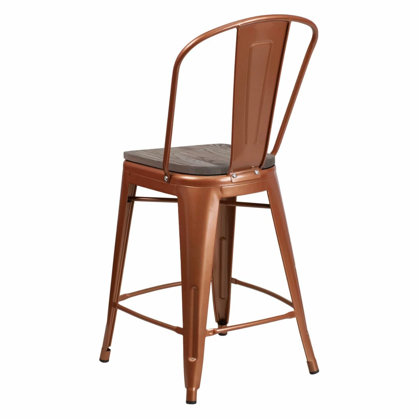 Outlet β Counter Height Stools Flash Furniture Industrial Splat Back 24 In. Wooden Seat Counter Stool π - Image 10