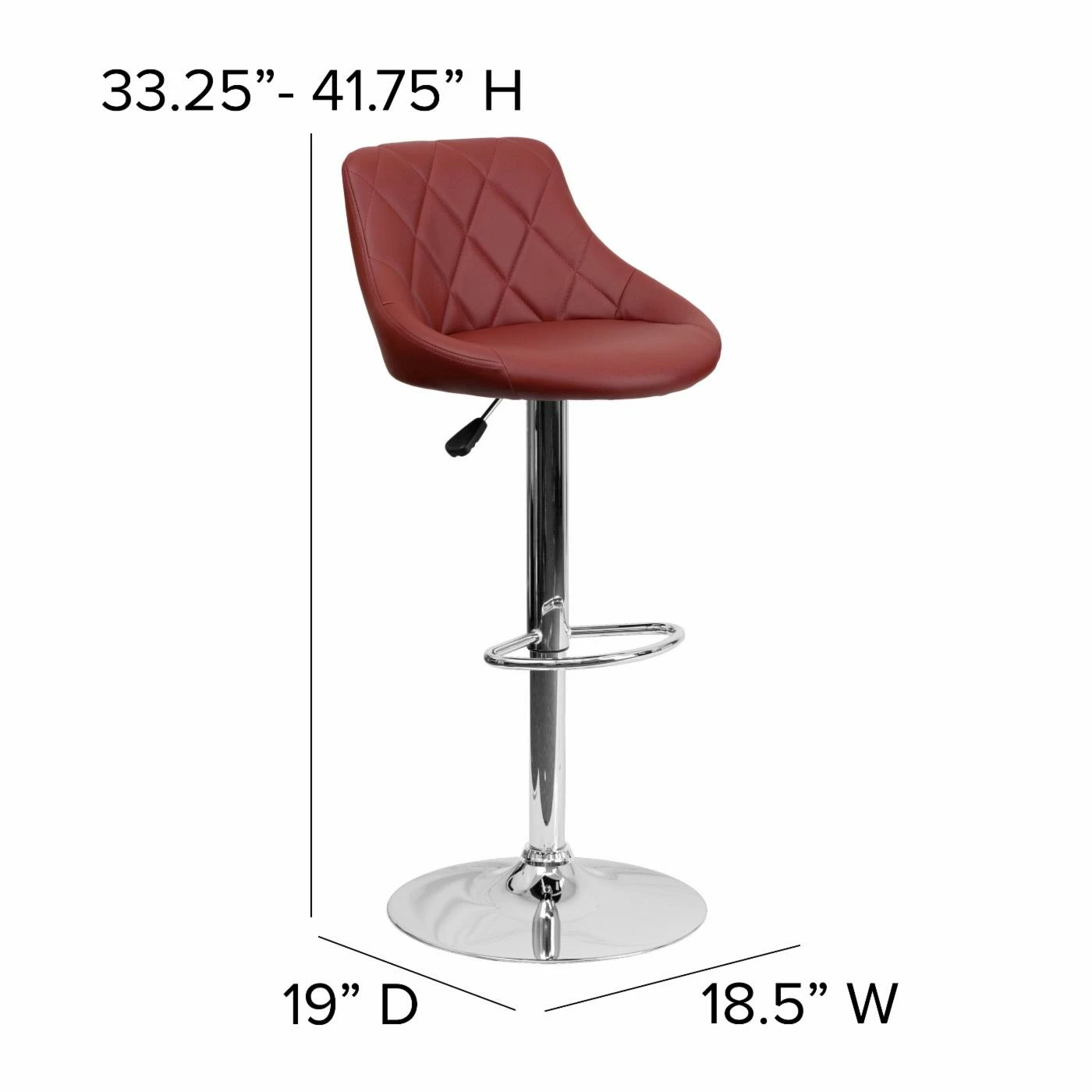 Best Sale π₯° Counter Height Stools Flash Furniture Contemporary Bucket Seat Adjustable Bar Stool With Chrome Base π - Image 10