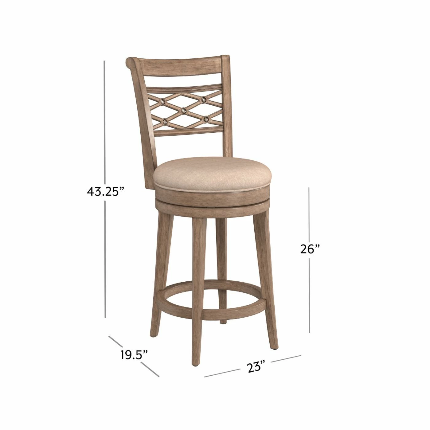 Promo π Hillsdale Furniture Counter Height Stools Hillsdale Chesney Swivel Counter Stool π - Image 10