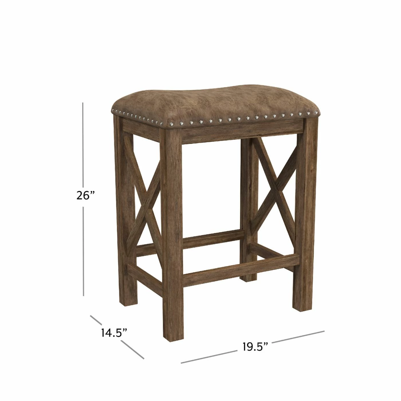 Best deal π Counter Height Stools Hillsdale Furniture Willow Bend Antique Walnut Stationary 26 In. Counter Height Stool - Set Of 2 π₯° - Image 10