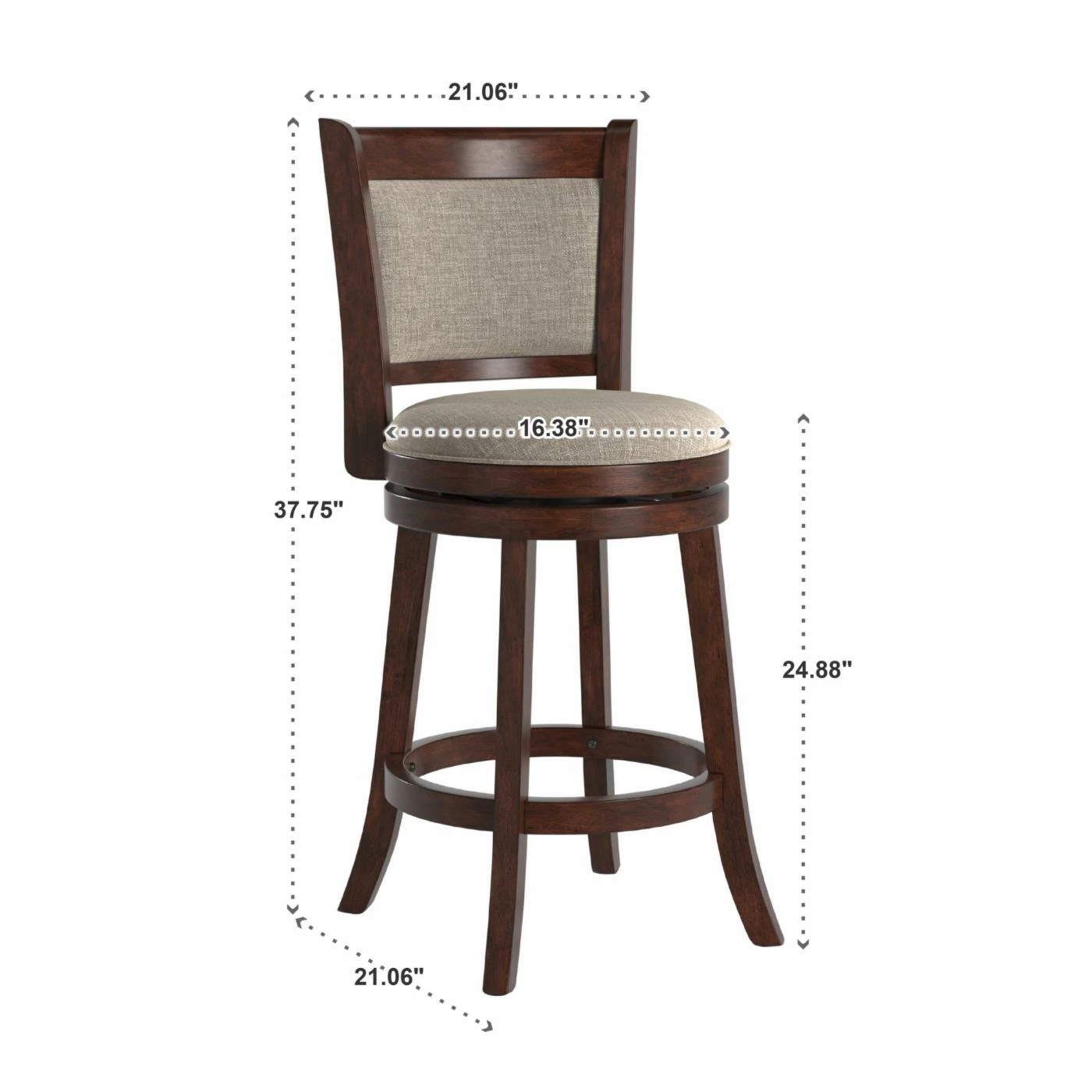 Best reviews of π― Counter Height Stools Weston Home Shapel Collection 24 In. Swivel Counter Height Stool - Cushion Back π€© - Image 10