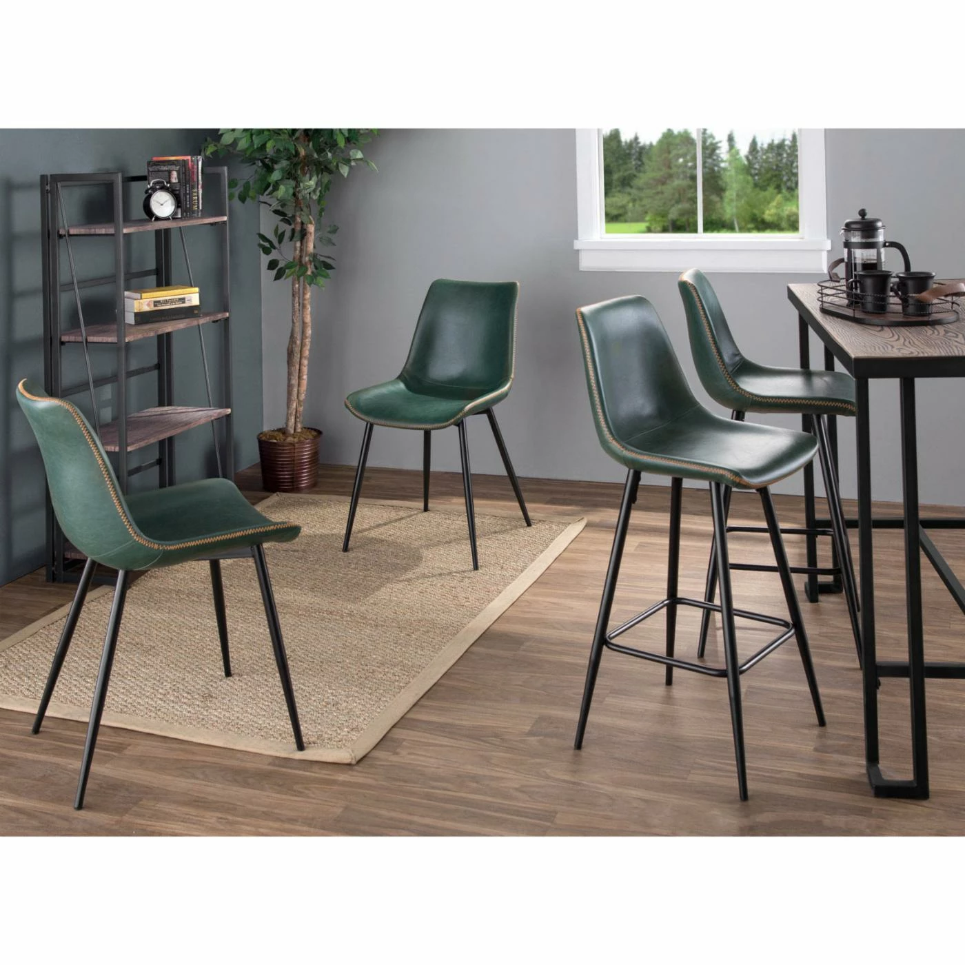 Buy π Counter Height Stools LumiSource Durango 25 In. Faux Leather Counter Stool - Set Of 2 𧨠- Image 10