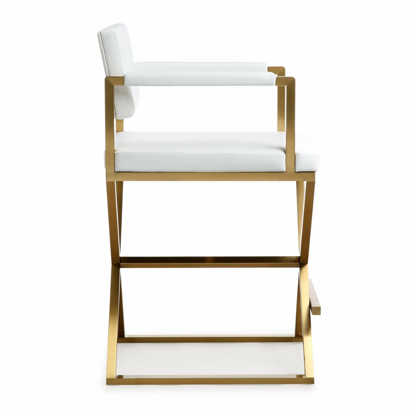 New π€© Counter Height Stools TOV Furniture Director Gold Steel Counter Stool β - Image 10