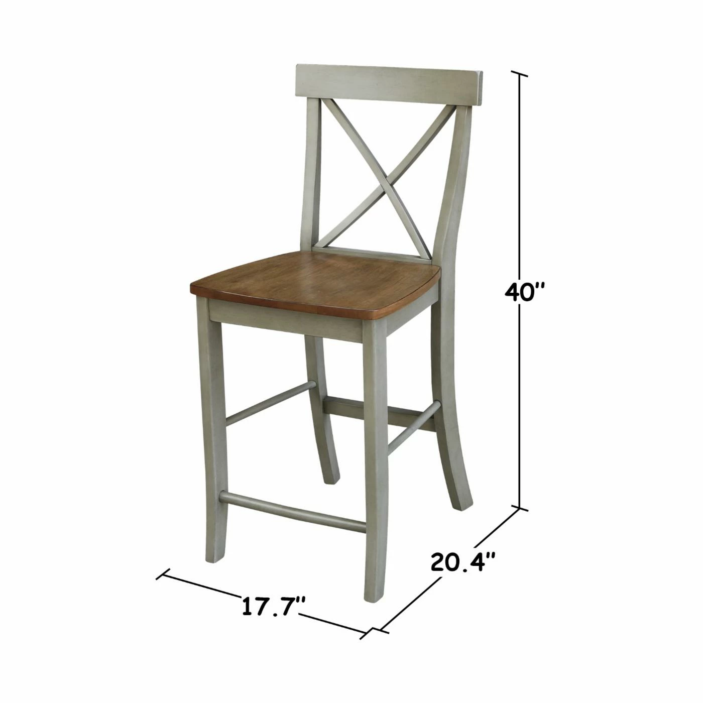 Discount π Counter Height Stools International Concepts X-Back Counter Height Stool π - Image 10