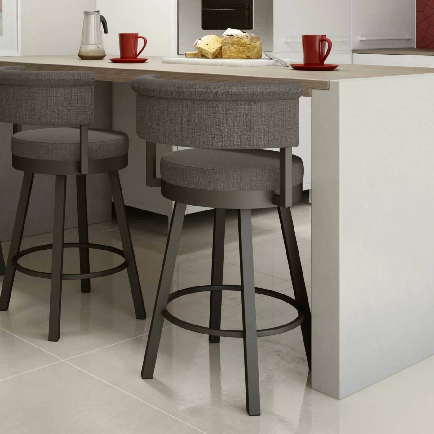 Flash Sale π― Counter Height Stools Amisco Rosco 27-in. Metal Swivel Counter Stool π - Image 3