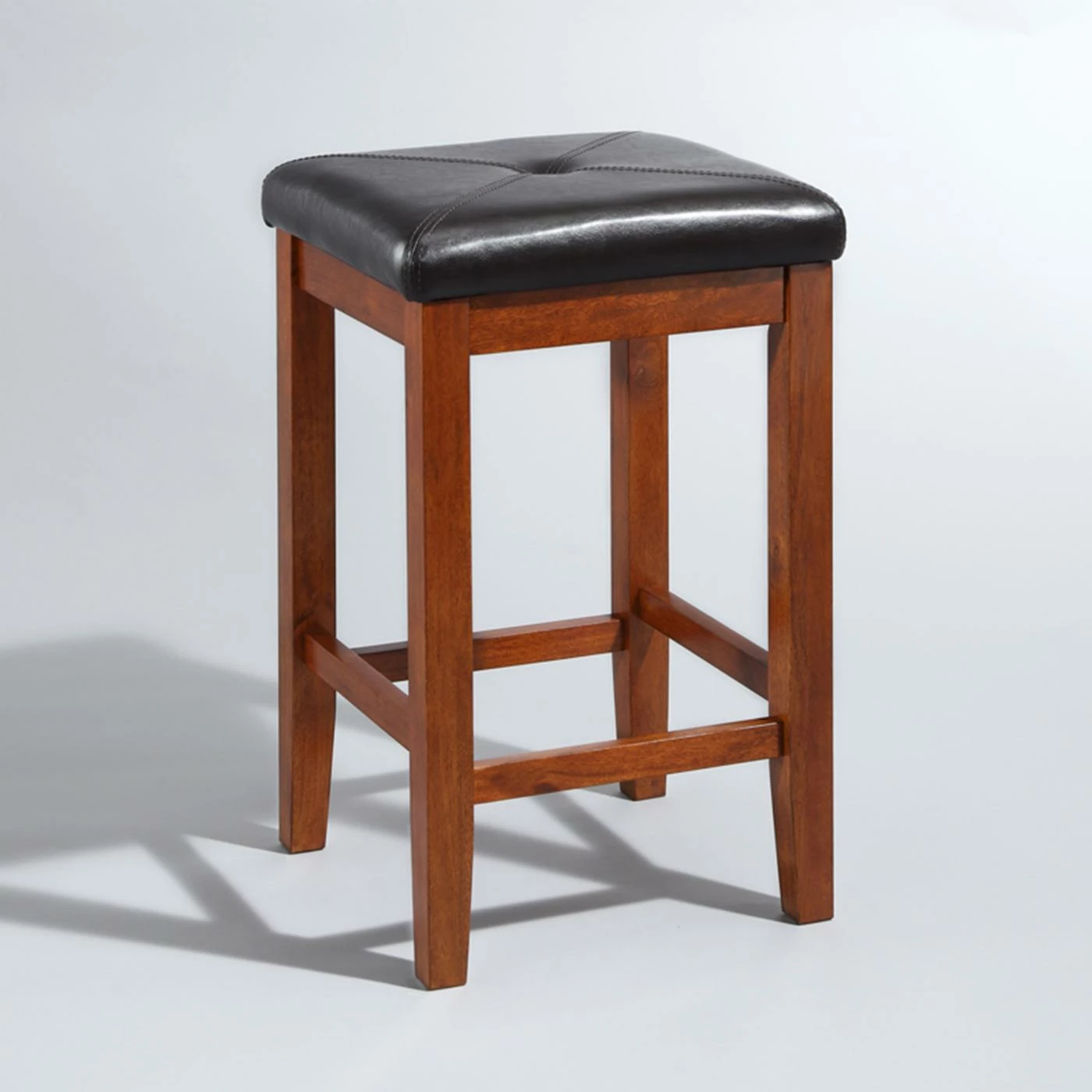 Discount π Crosley Counter Height Stools Upholstered Square Seat Backless Counter Stool - 24 In. - Set Of 2 π - Image 3