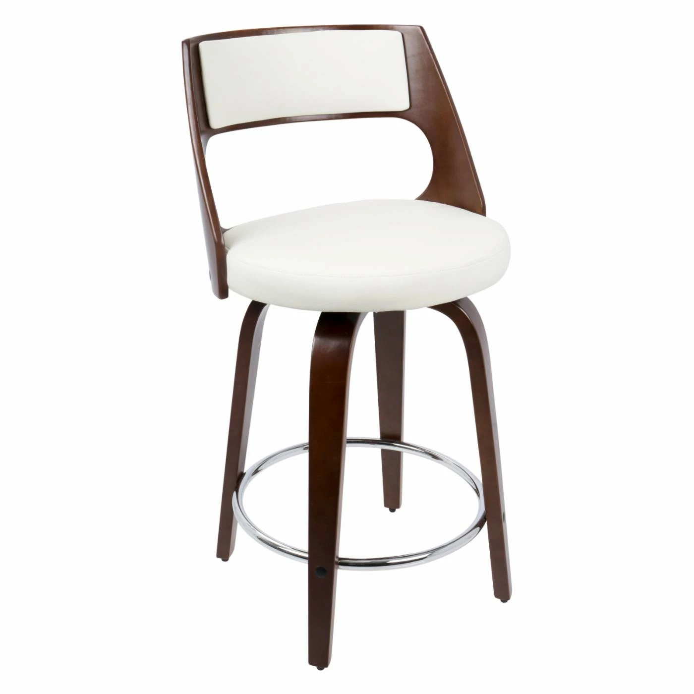 Coupon π Counter Height Stools LumiSource Cecina 24 In. Keyhole Swivel Counter Stool - Set Of 2 β€οΈ - Image 3