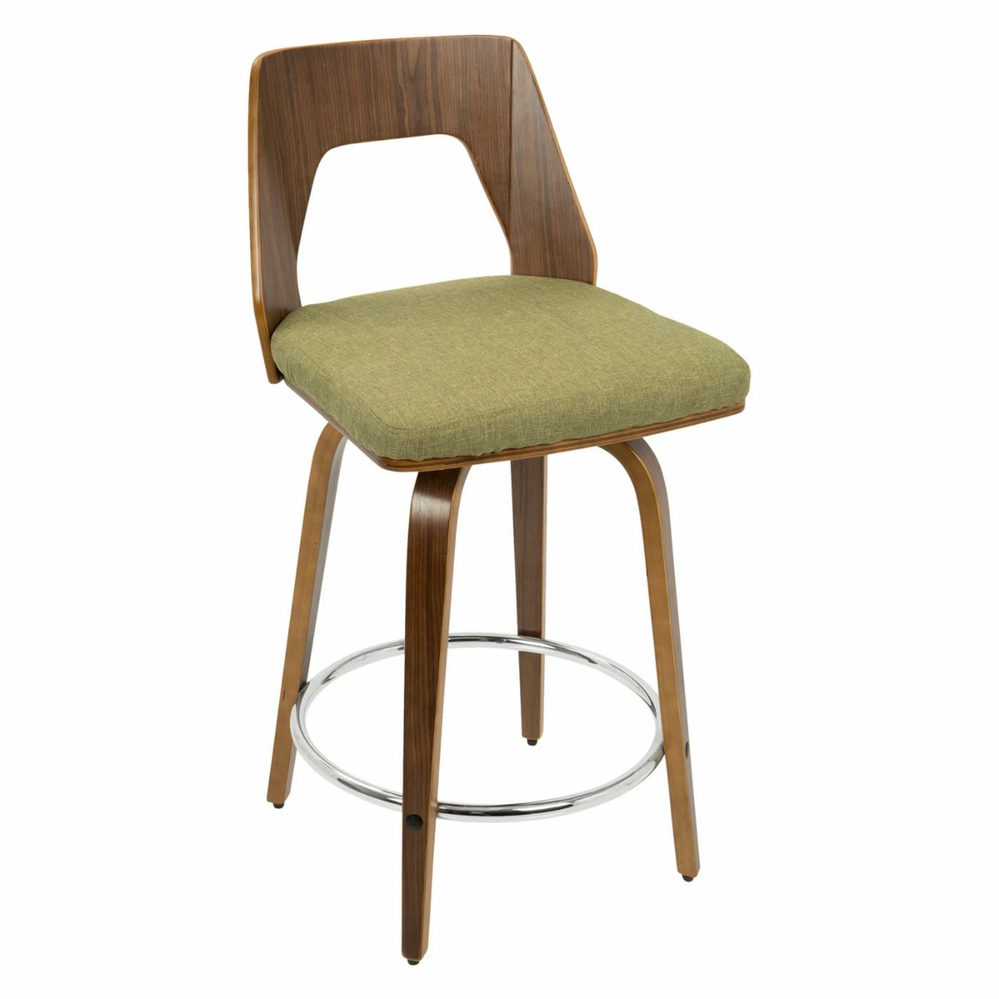 Coupon π Counter Height Stools LumiSource Trilogy 24 In. Keyhole Fabric Counter Stool - Set Of 2 π - Image 3