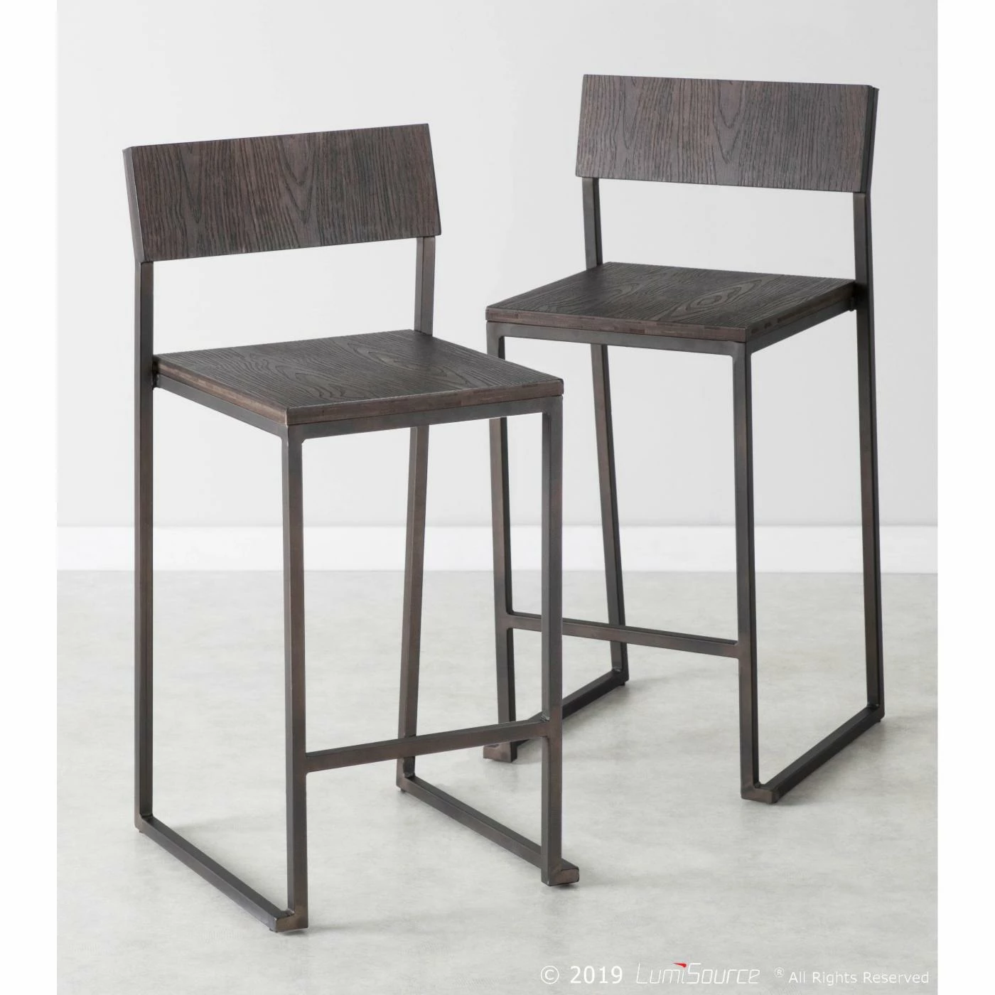 Brand new βοΈ Counter Height Stools LumiSource Fuji 26.25 In. Industrial Counter Stool - Set Of 2 β - Image 3