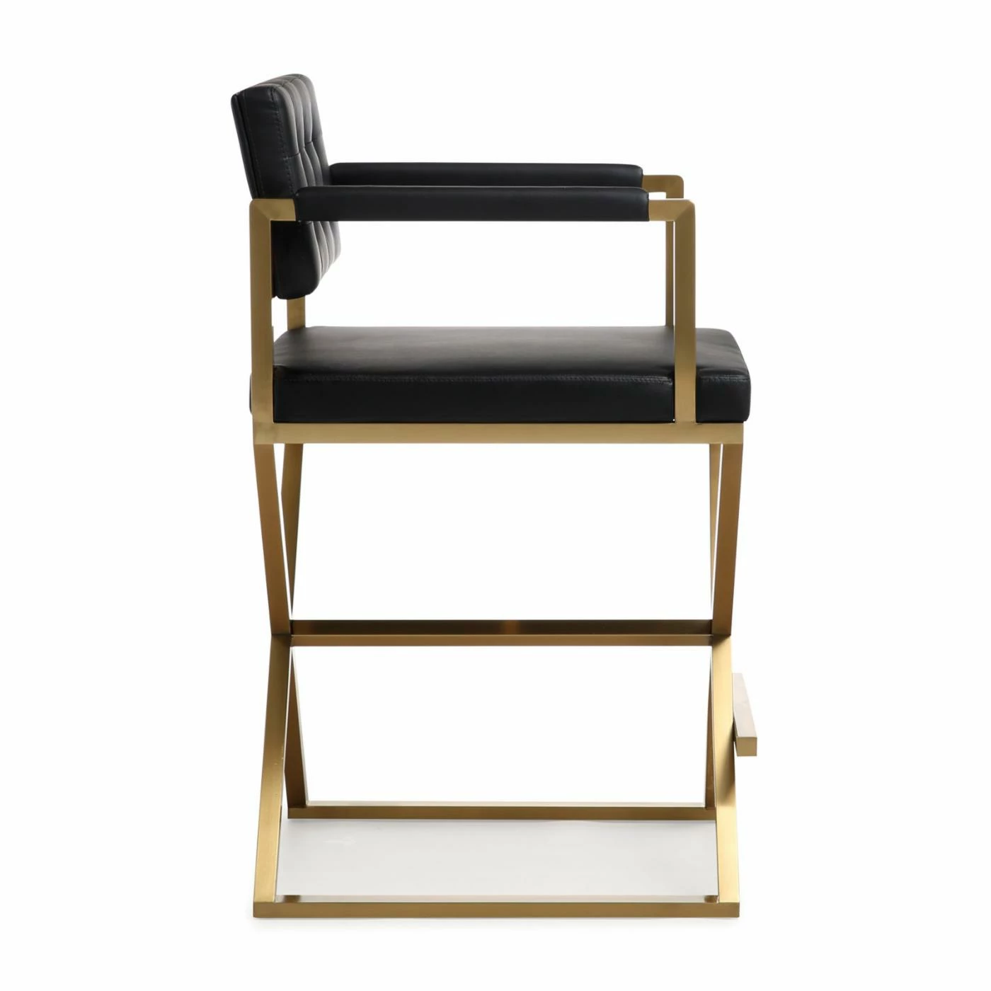 New π€© Counter Height Stools TOV Furniture Director Gold Steel Counter Stool β - Image 3