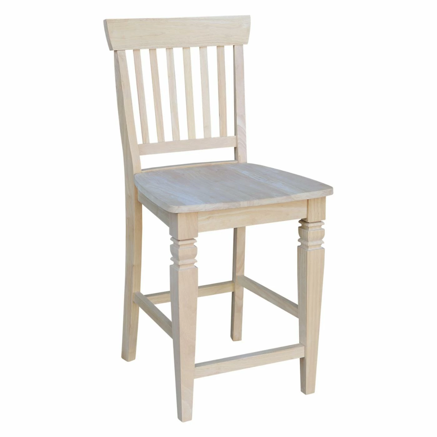 Budget βοΈ Counter Height Stools International Concepts Seattle Unfinished Counter Stool 𧨠- Image 3