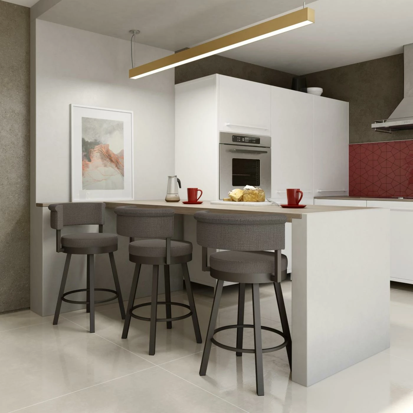 Flash Sale π― Counter Height Stools Amisco Rosco 27-in. Metal Swivel Counter Stool π - Image 2