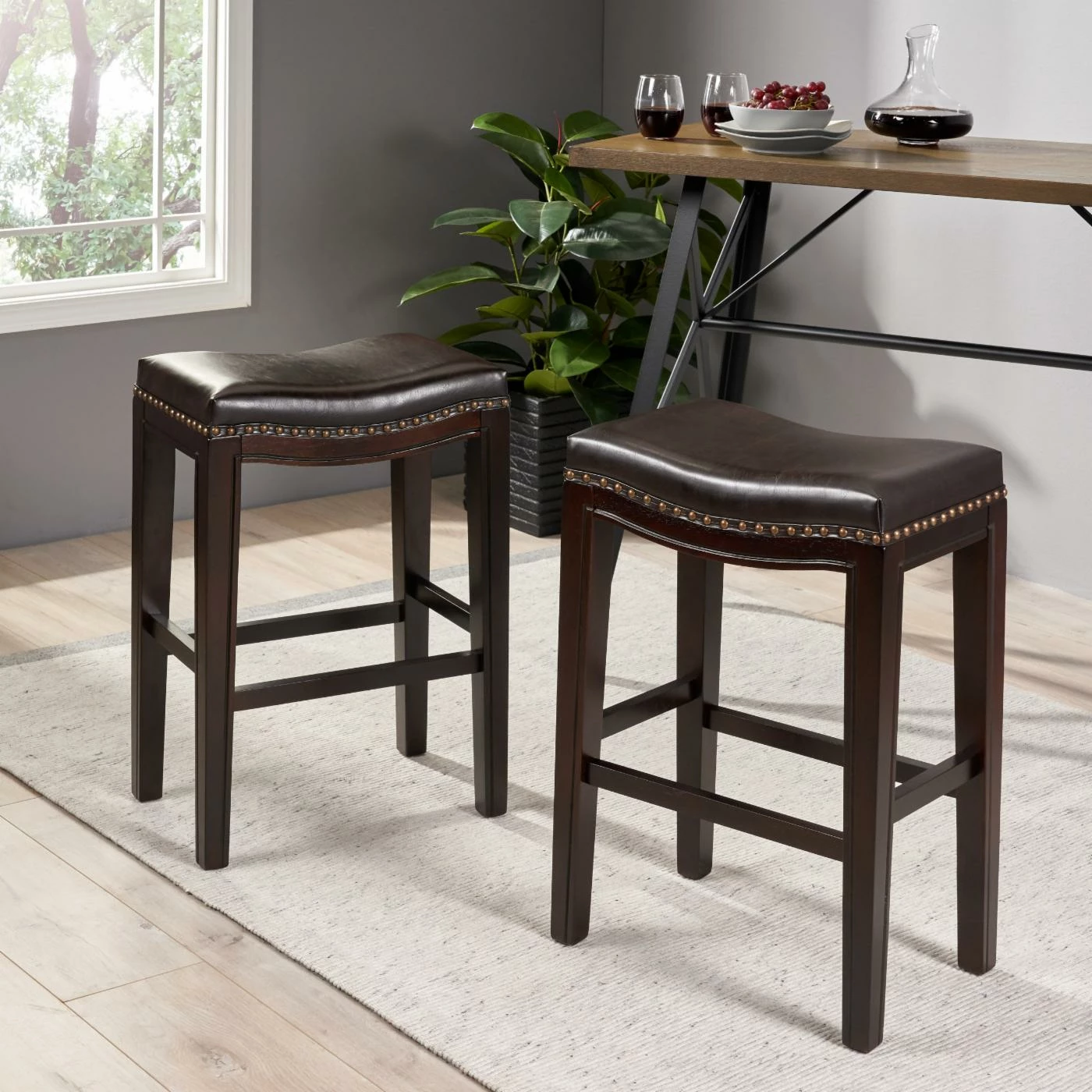 Promo 𧨠Best Selling Home Counter Height Stools Avondale Counter Stool With Cushion - Set Of 2 π - Image 2