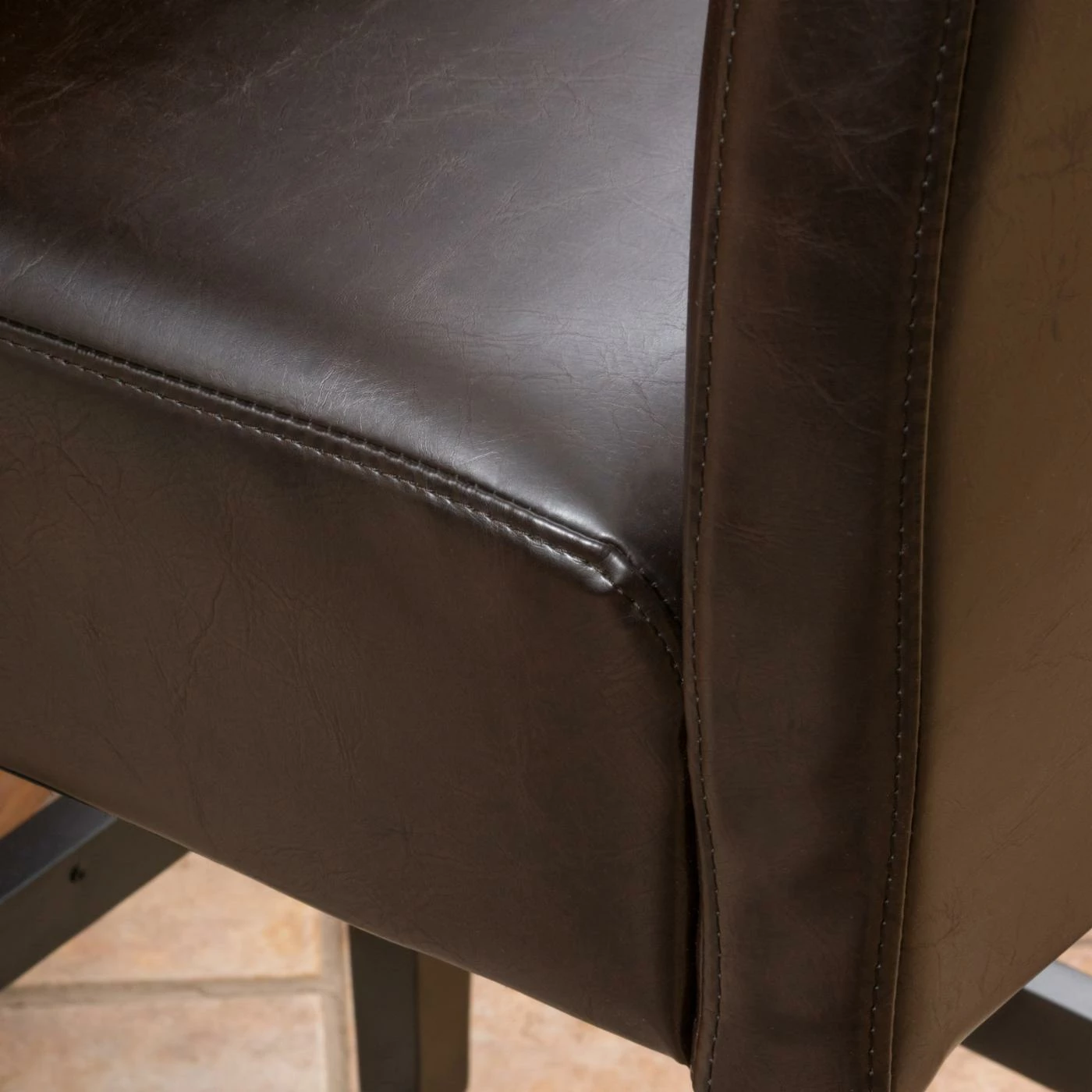 Deals 𧨠Best Selling Home Counter Height Stools Natalie Leather Counter Stool - Set Of 2 π - Image 2