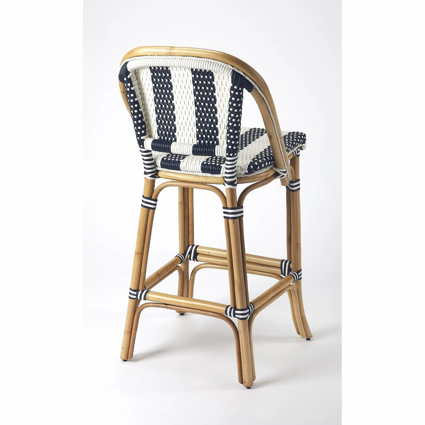 New π Counter Height Stools Butler Specialty Lila 28 In. Stripe Rattan Counter Stool π₯° - Image 2