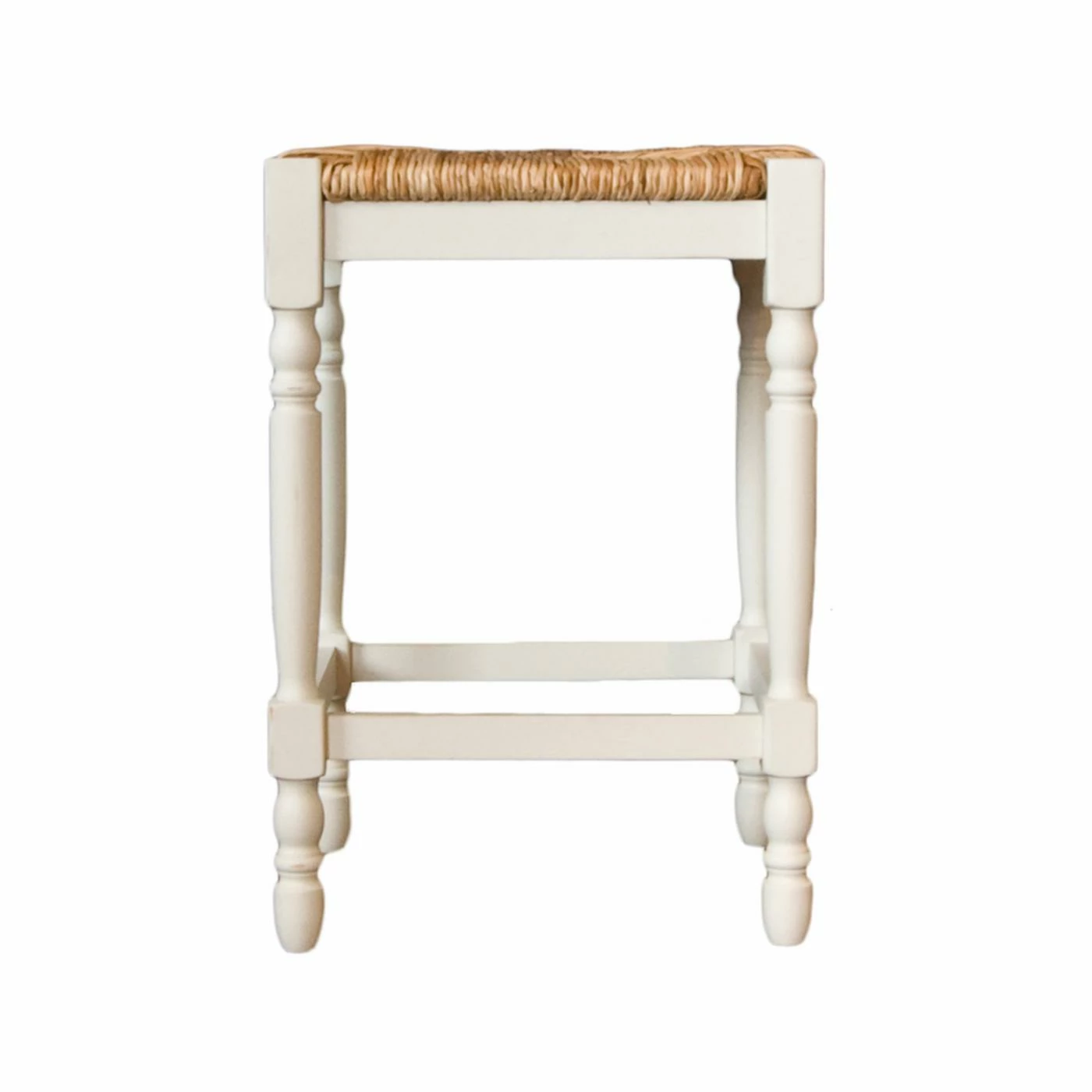 Promo π Carolina Chair & Table Co. Counter Height Stools Carolina Gilbert 24 In. Counter Stool - Antique White With Rush Seat π₯ - Image 2