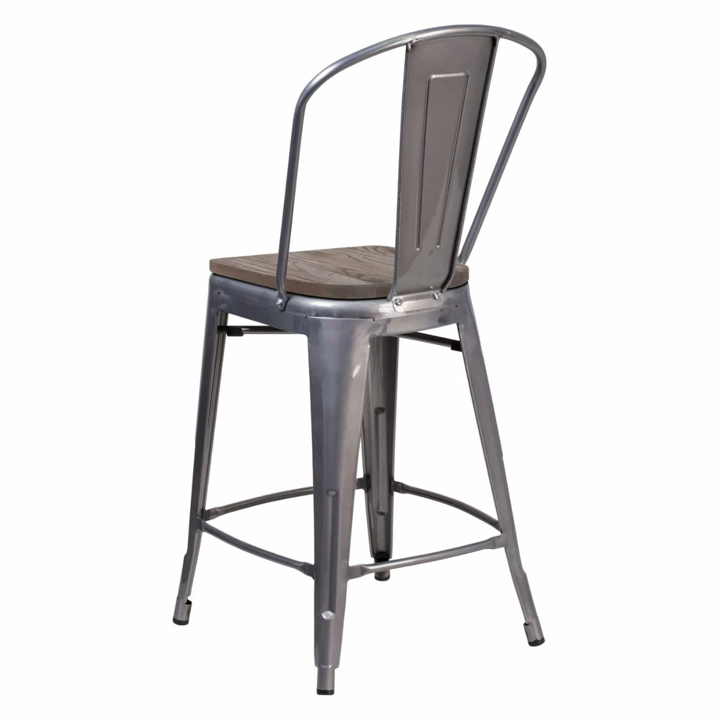 Outlet β Counter Height Stools Flash Furniture Industrial Splat Back 24 In. Wooden Seat Counter Stool π - Image 2