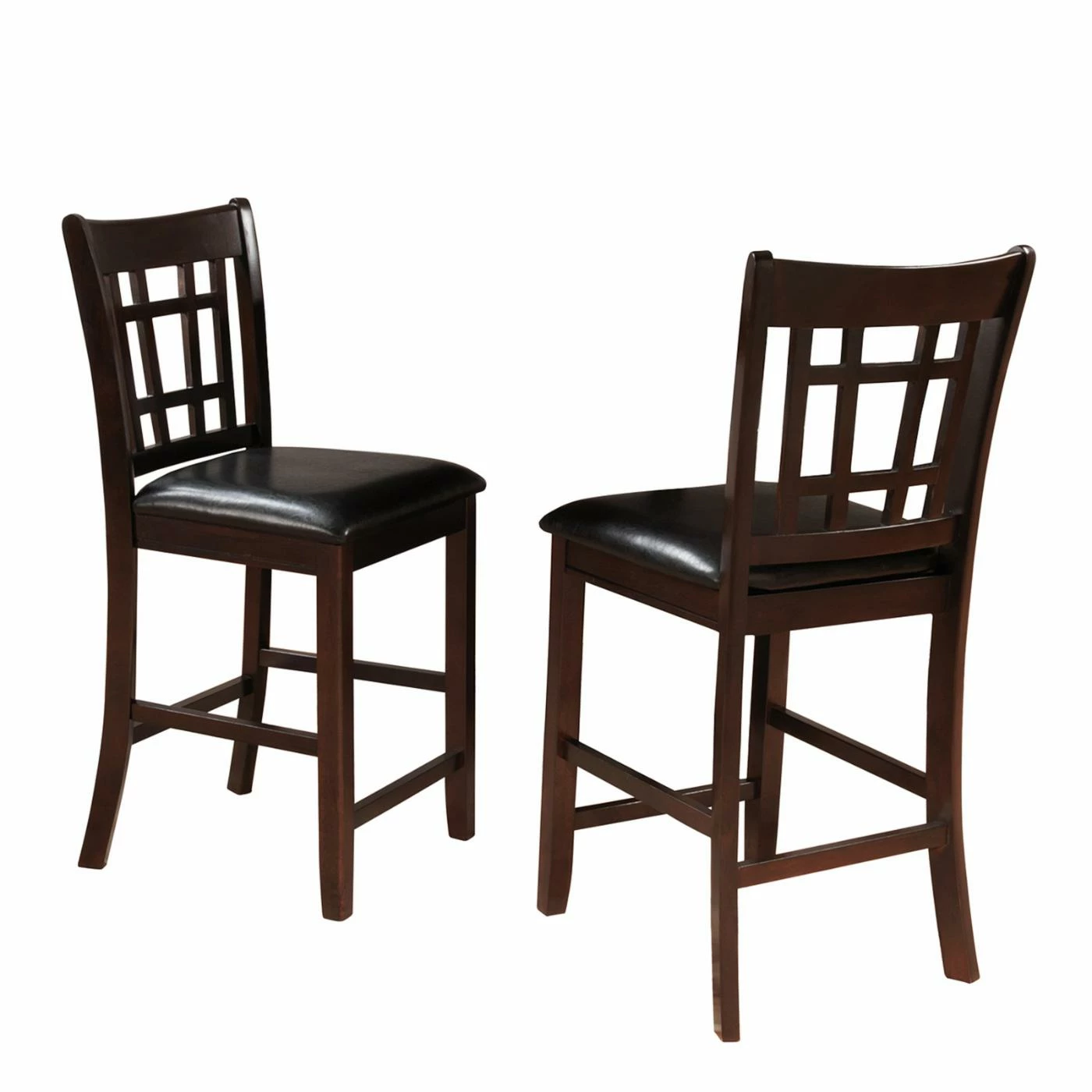 Promo π Counter Height Stools Weston Home Junipero Counter Height Chairs - Cherry - Set Of 2 π - Image 2