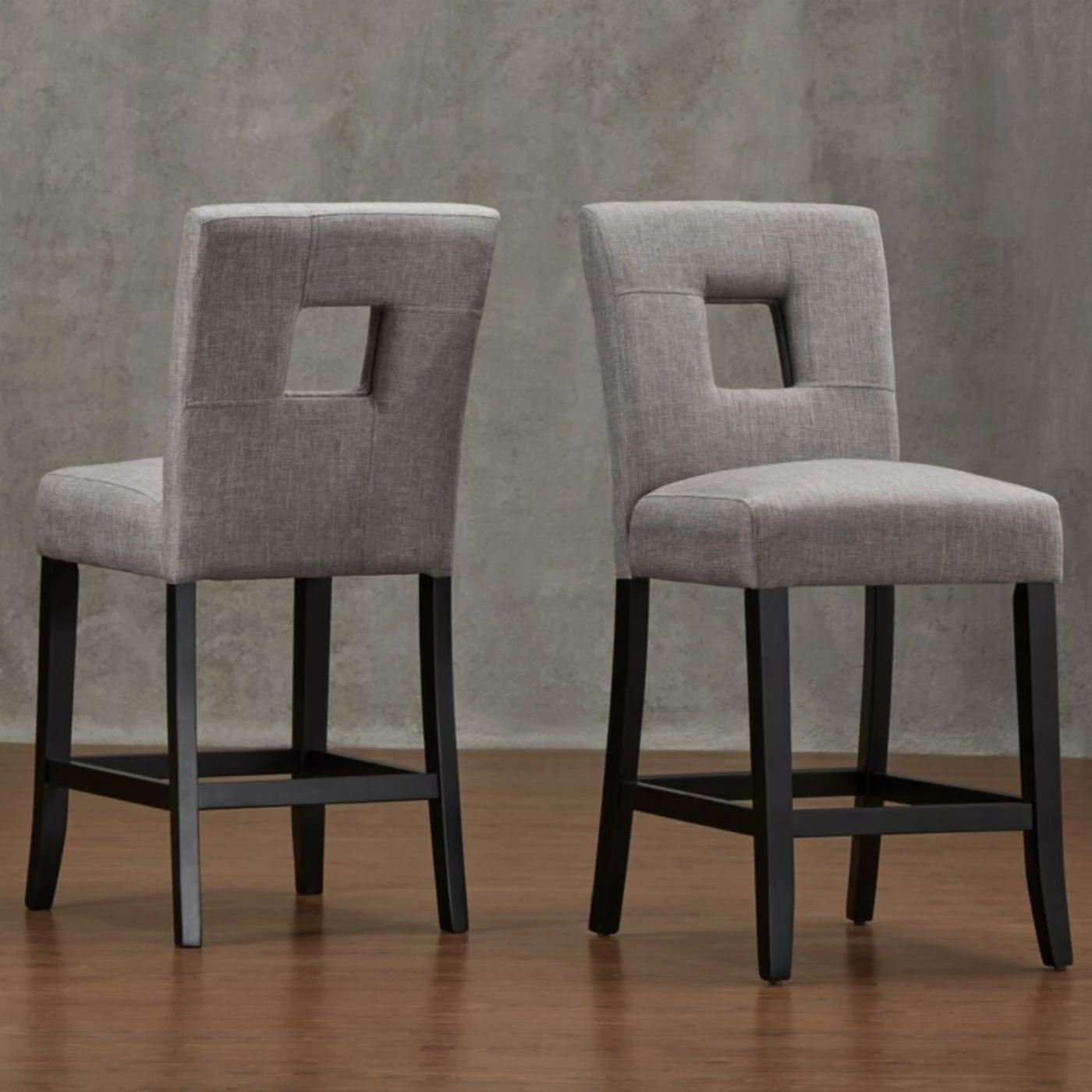 Brand new 𧨠Counter Height Stools Chelsea Lane Linen Keyhole Counter Height Dining Chair - Set Of 2 ⨠- Image 2