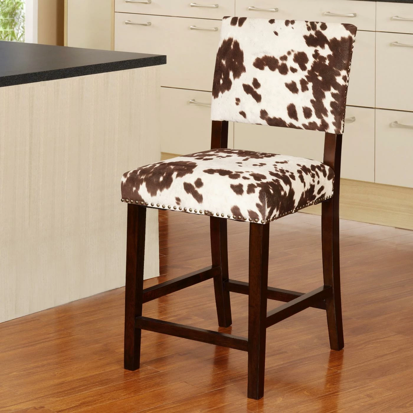 Promo β€οΈ Counter Height Stools Linon Corey 24 In. Counter Stool - Udder Madness Brown π₯ - Image 2