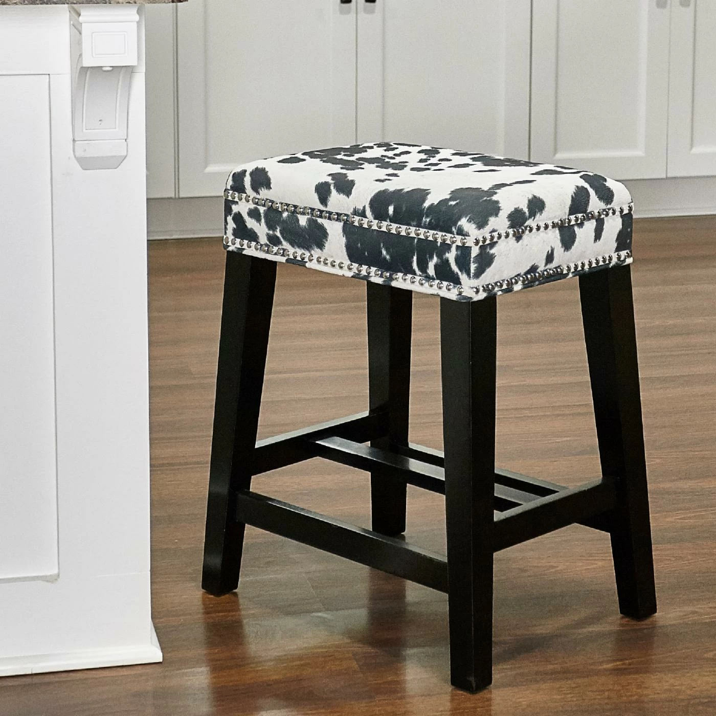 Hot Sale π Counter Height Stools Linon Walt Cow Print Backless Counter Stool βοΈ - Image 2
