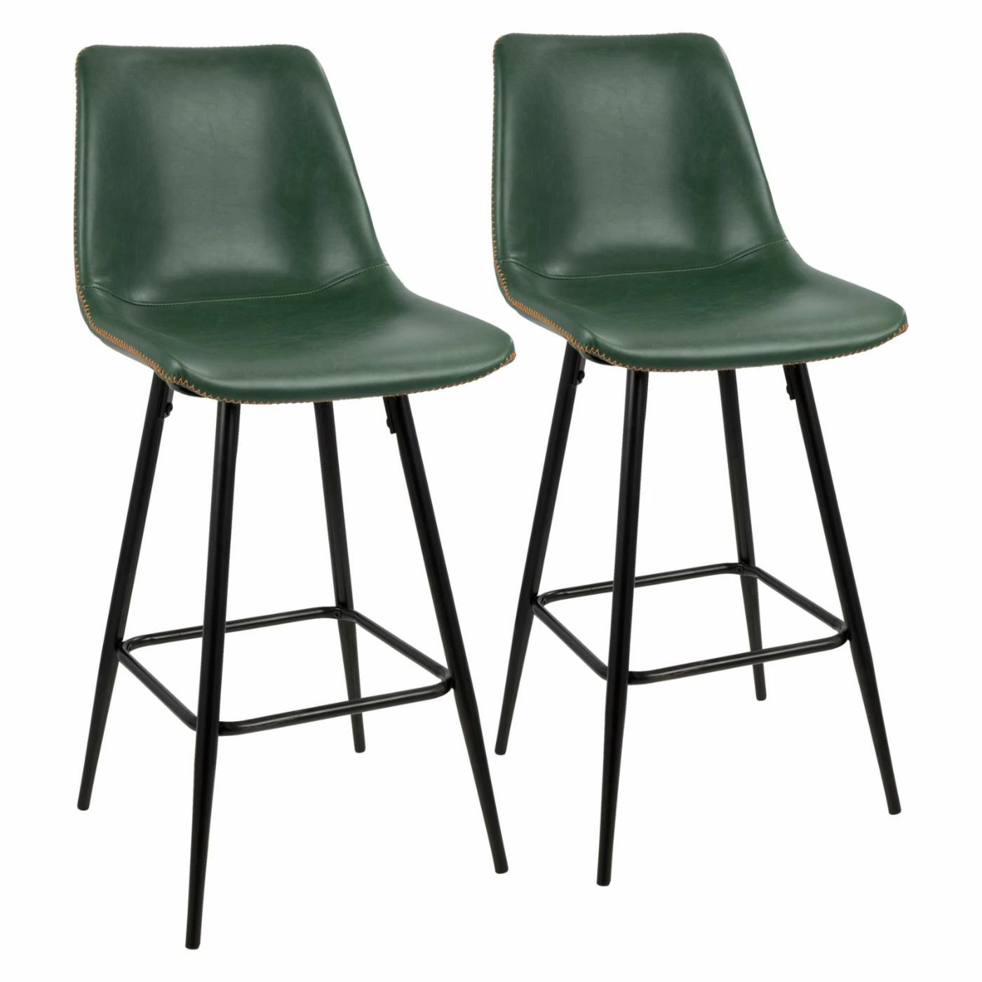Buy π Counter Height Stools LumiSource Durango 25 In. Faux Leather Counter Stool - Set Of 2 𧨠- Image 2