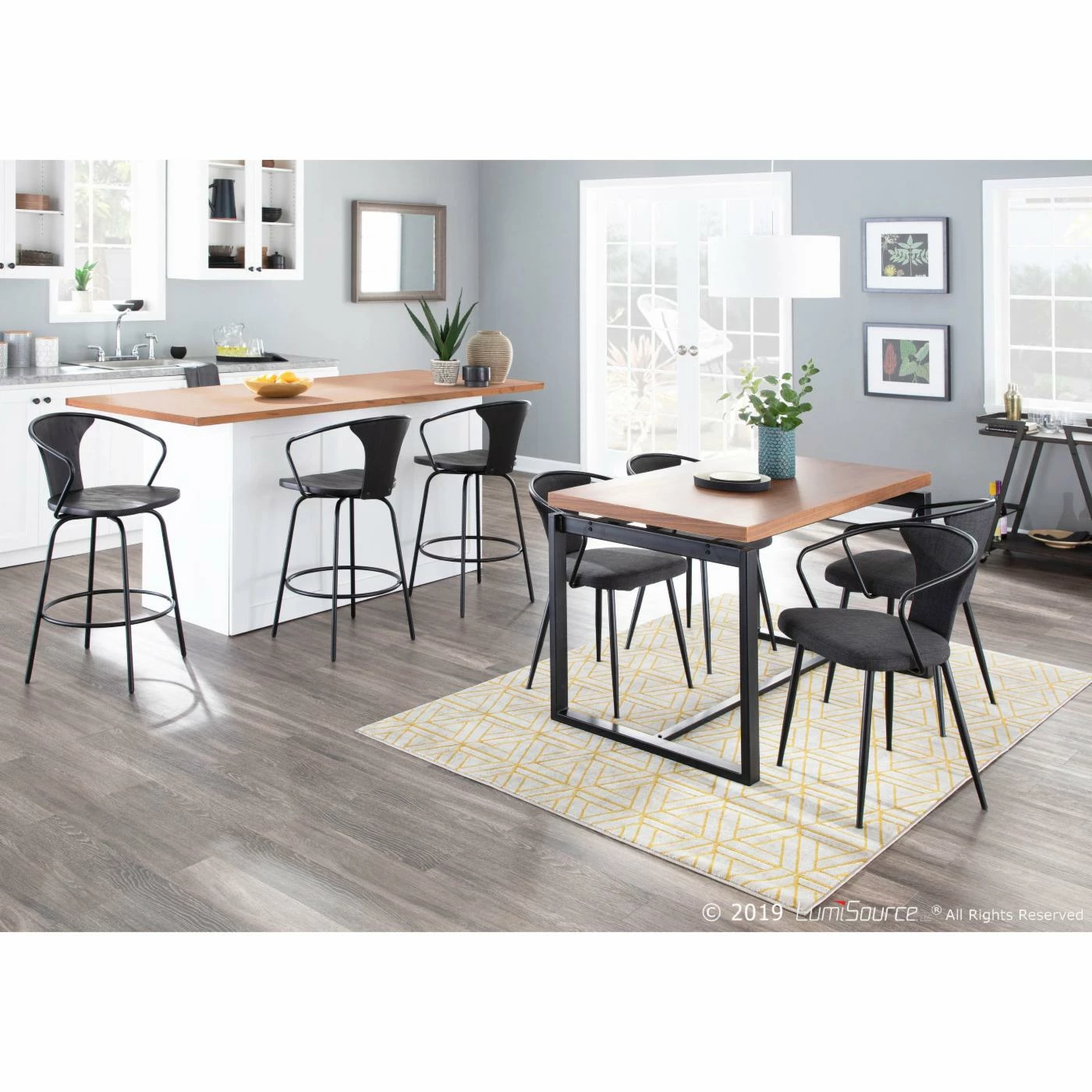Best Sale ❤️ Counter Height Stools LumiSource Waco 25 In. Industrial Counter Stool ✨ - Image 2