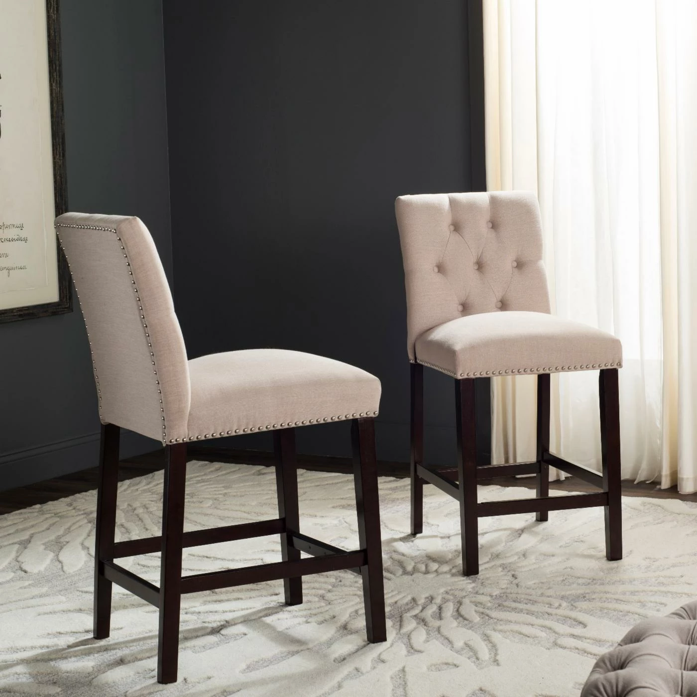 Promo π Counter Height Stools Safavieh Norah 27.5 In. Counter Stool - Set Of 2 β€οΈ - Image 2