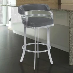 Promo ⭐ Counter Height Stools Armen Living Prinz In. 26 Counter Height Metal Swivel Bar Stool 🛒