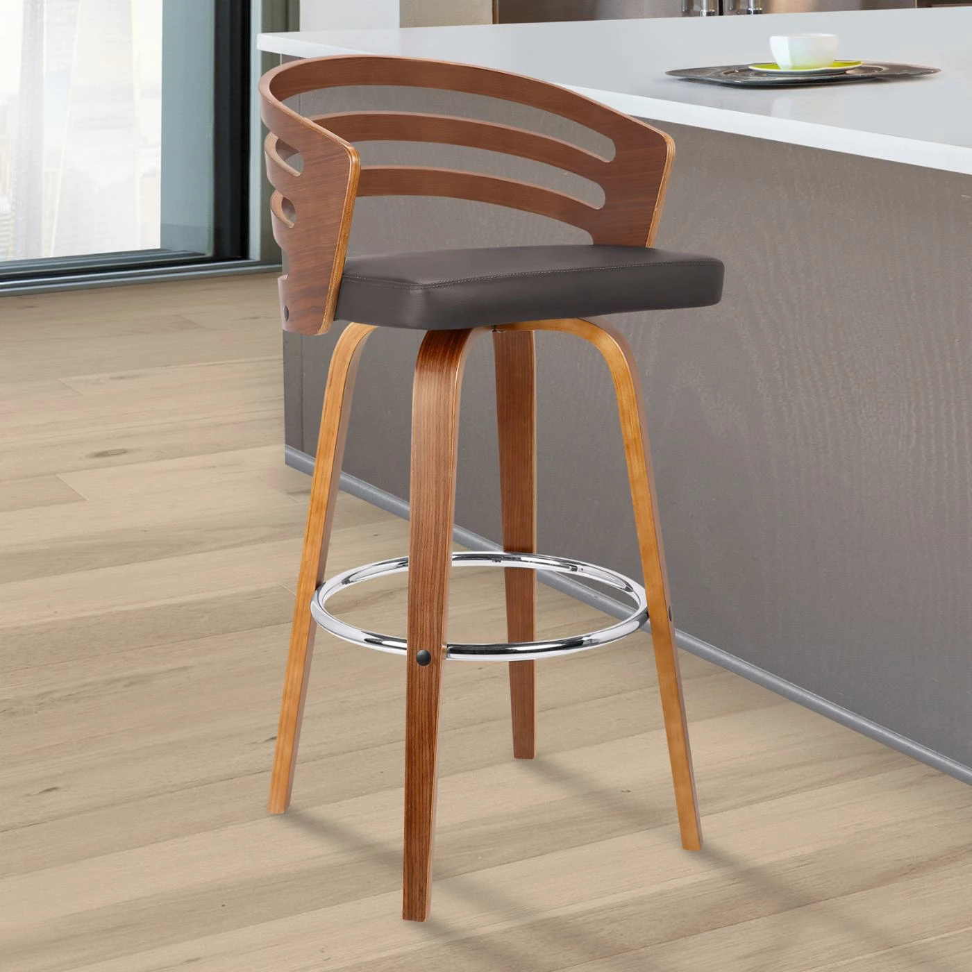 Flash Sale π Counter Height Stools Armen Living Jayden 26 In. Mid-Century Swivel Counter Stool β