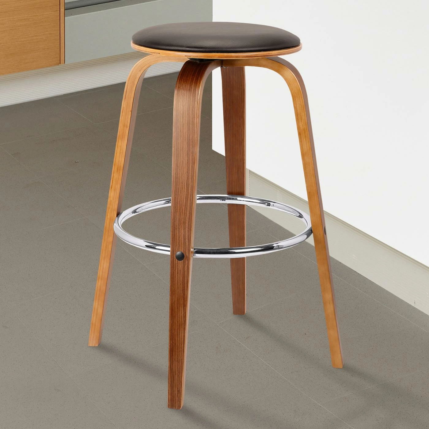 Budget π₯ Counter Height Stools Armen Living Harbor 26 In. Mid-Century Swivel Counter Stool π