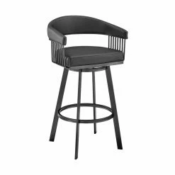 Best Pirce ✔️ Counter Height Stools Armen Living Chelsea Swivel 26 In. Faux Leather Counter Stool ❤️